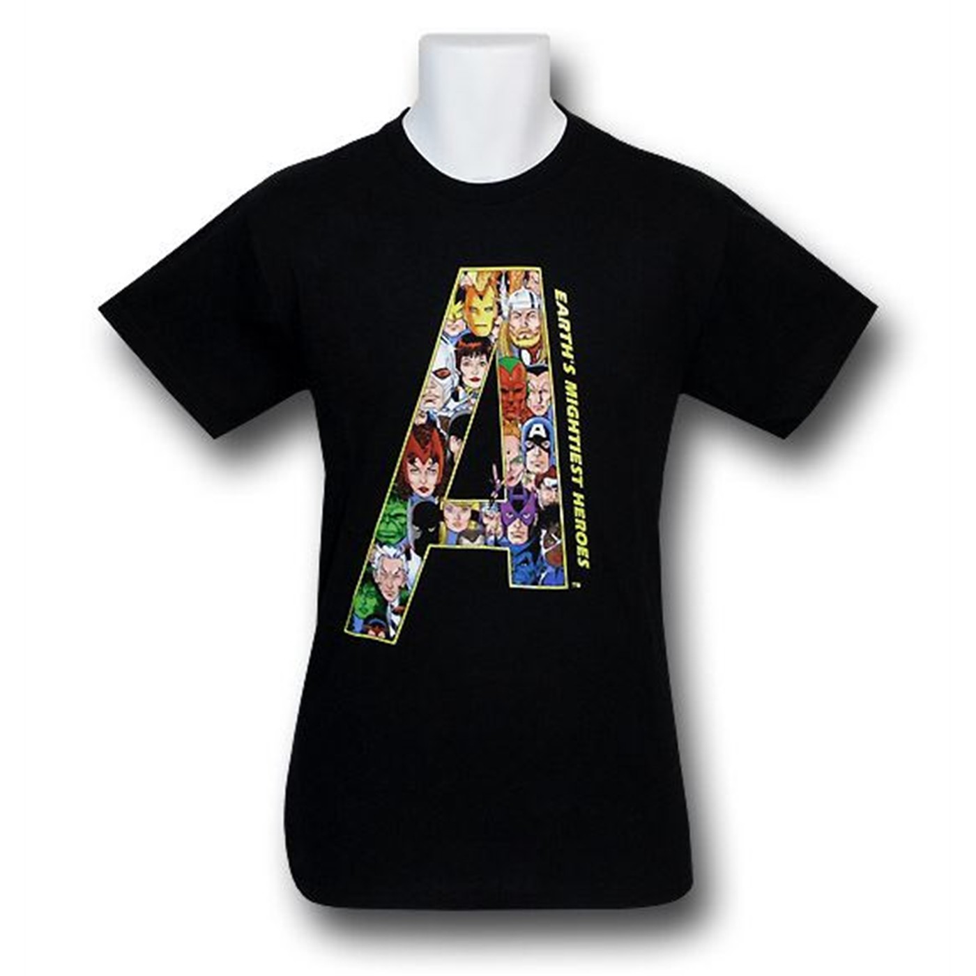Avengers 'A' Symbol T-Shirt, Black