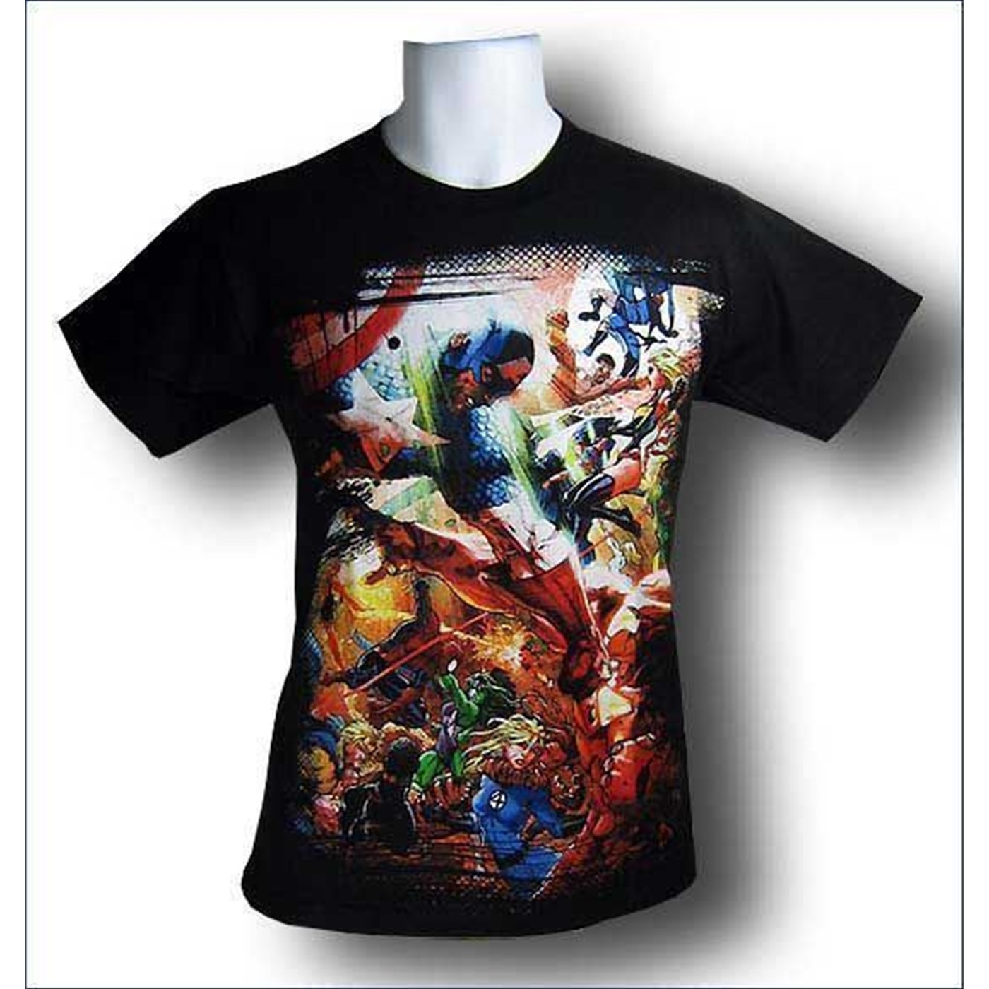 Avengers Civil War Fight T-Shirt, Black