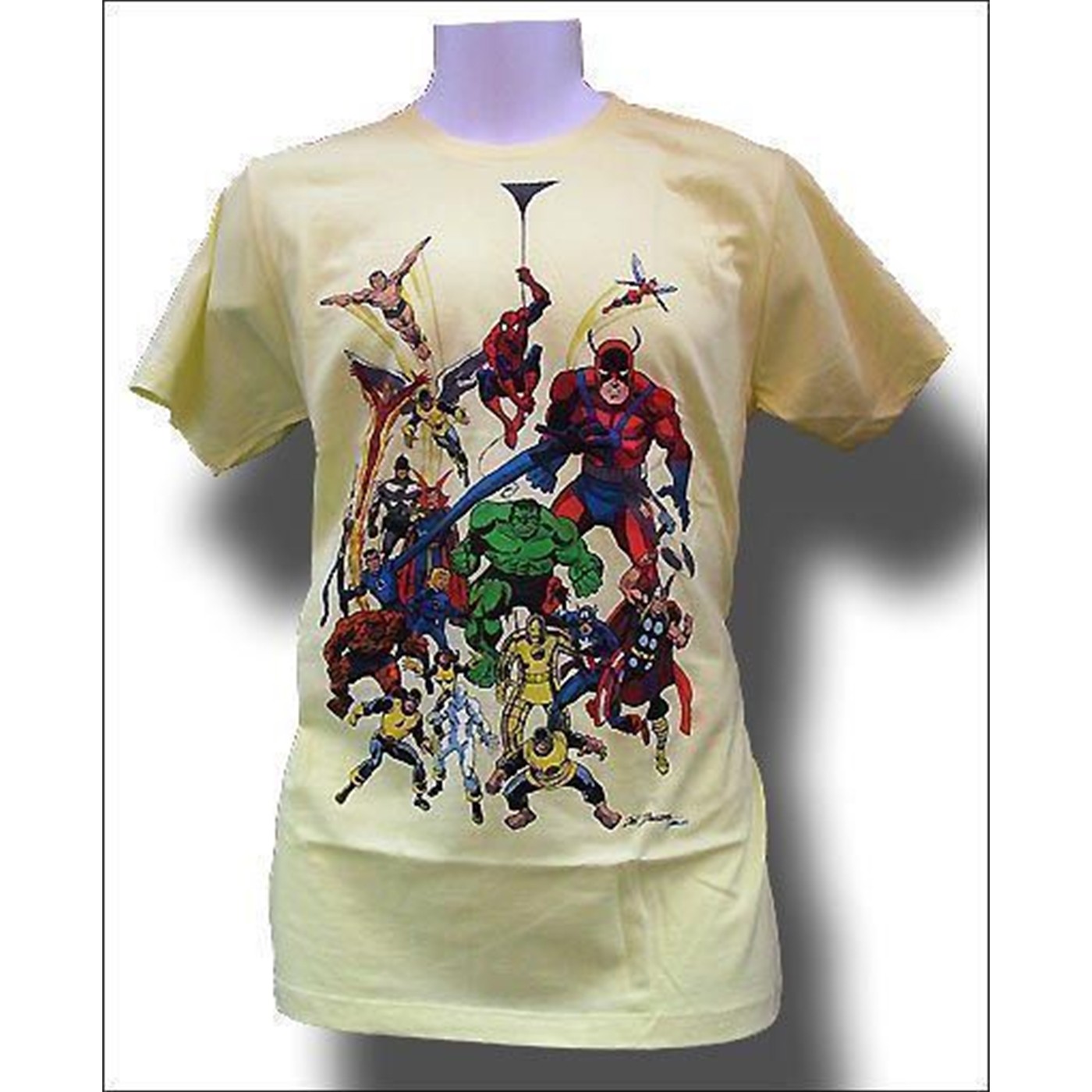 Avengers Distressed Yellow T-Shirt