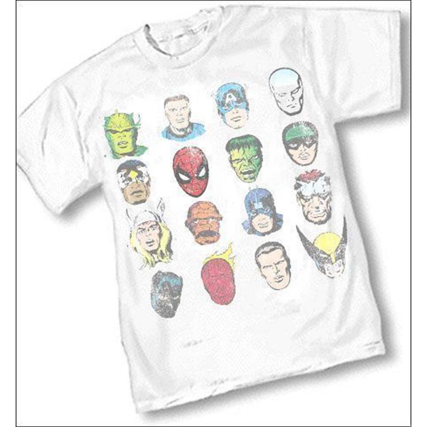 Marvel Avengers T-Shirt Head Shots, White