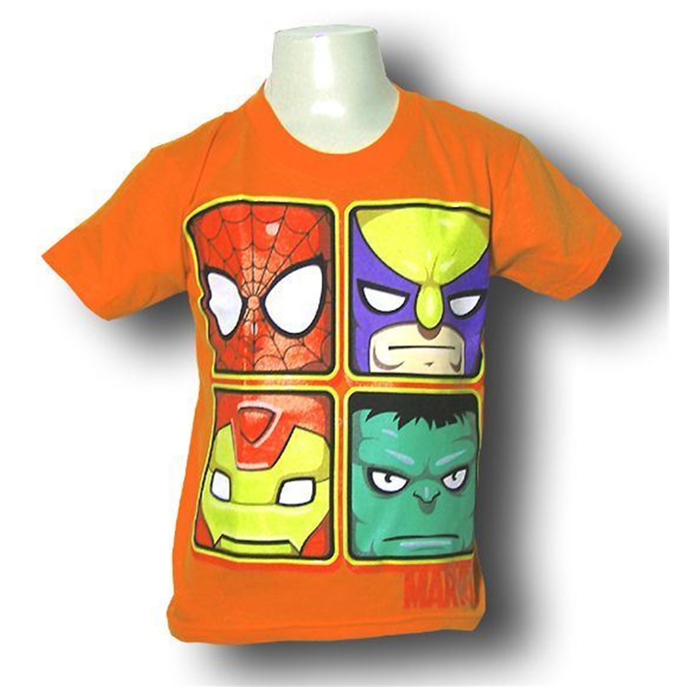Avengers Juvenile Square Off T-Shirt, Orange