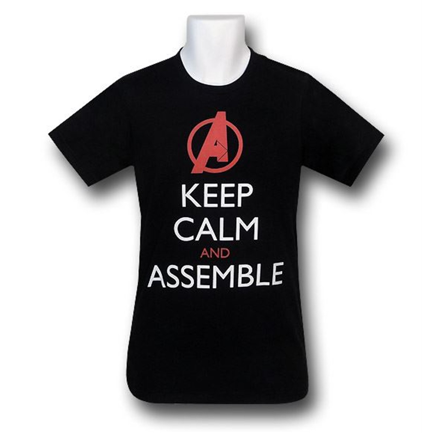Avengers Keep Calm 30 Single T-Shirt, Black