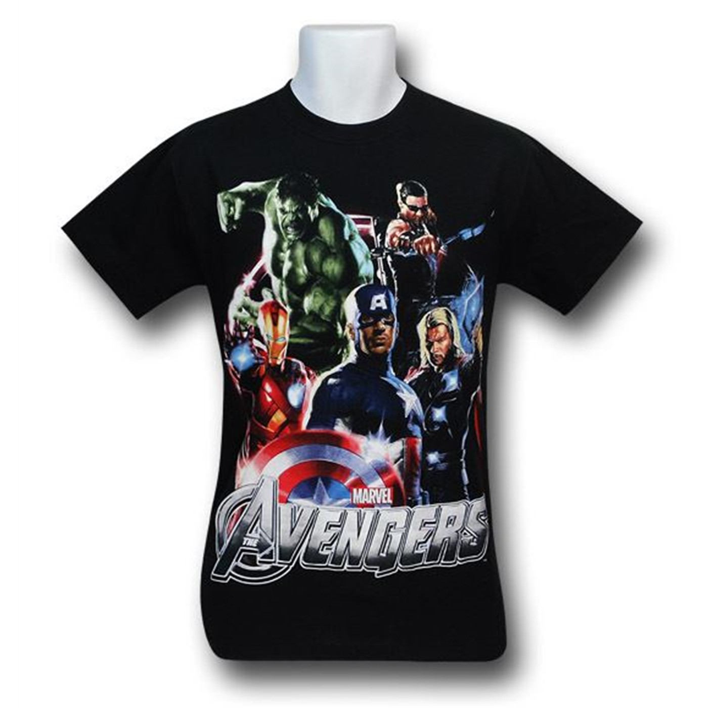 Avengers Movie Group T-Shirt, Black