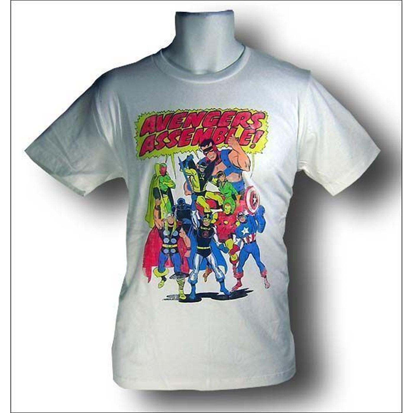Avengers Team Avengers Distressed T-Shirt, White