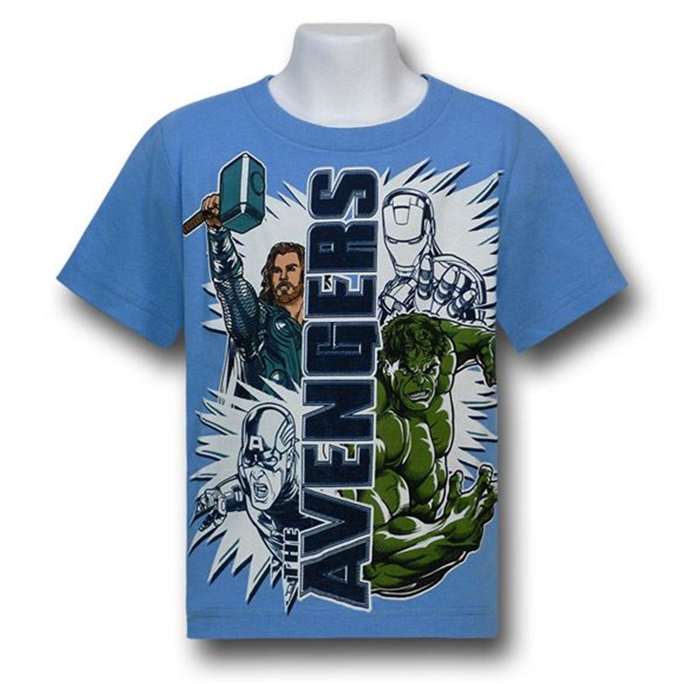 Avengers Movie Color Change Juvenile T-Shirt, Blue