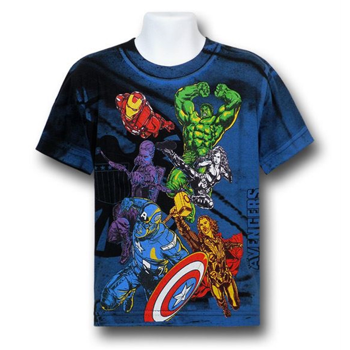 Avengers Movie Action Heroes Juvy T-Shirt, Blue