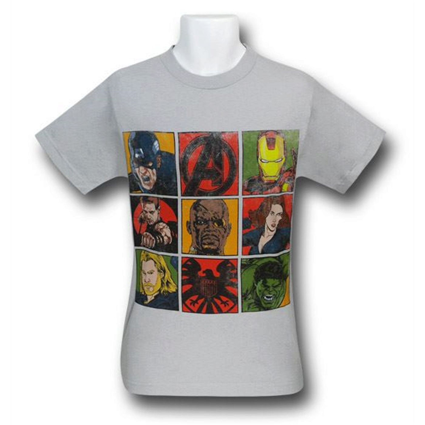 Avengers Movie Hero Bunch T-Shirt, White