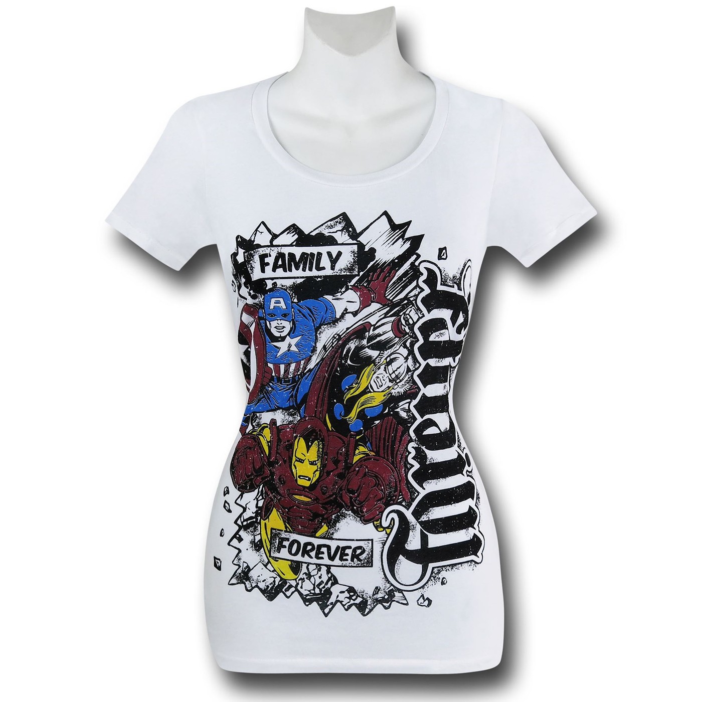 Avengers Women's Red Chapter T-Shirt, White