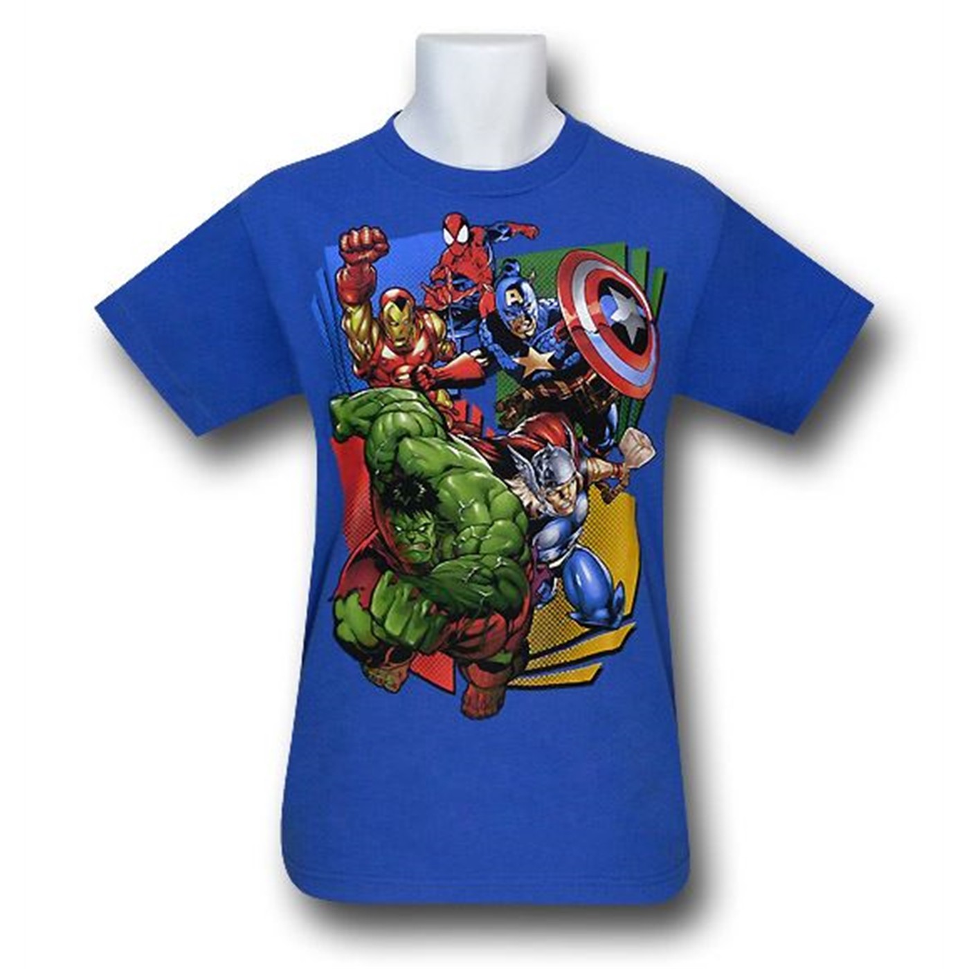 Avengers w/Spiderman Kids T-Shirt, Blue