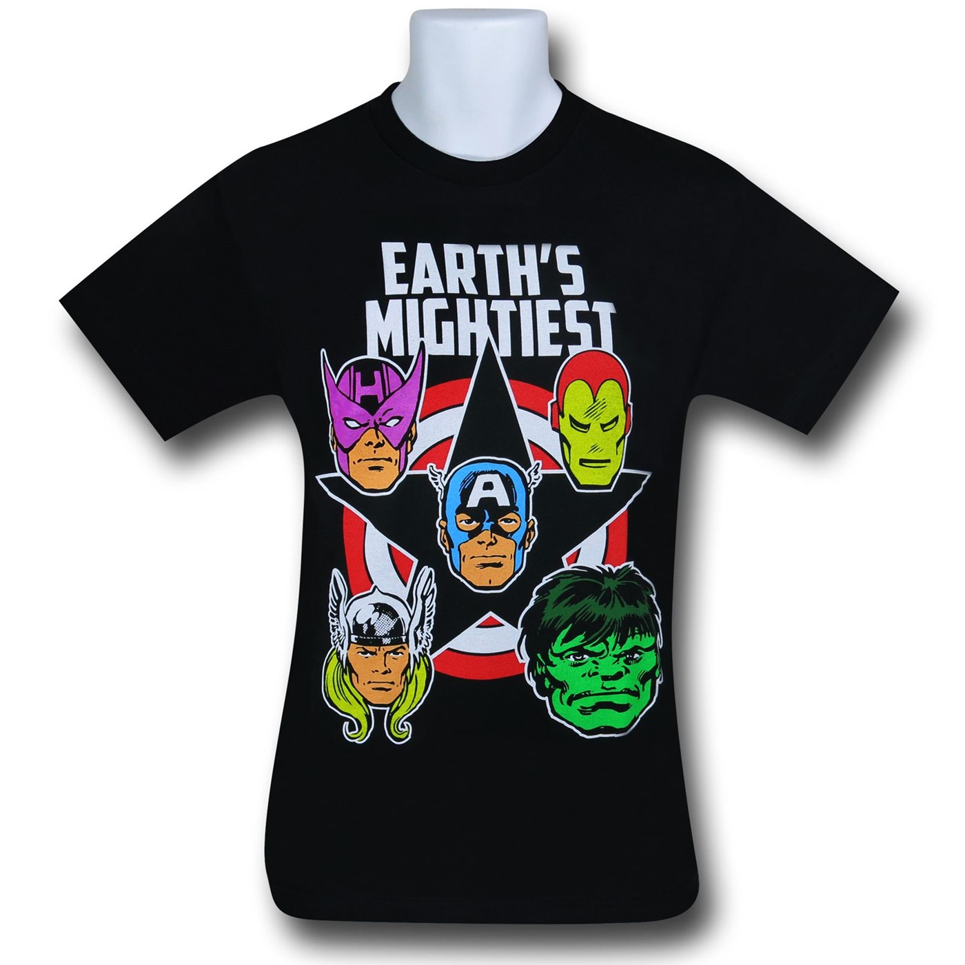 Avengers Earth's Mightiest Tour T-Shirt, Black
