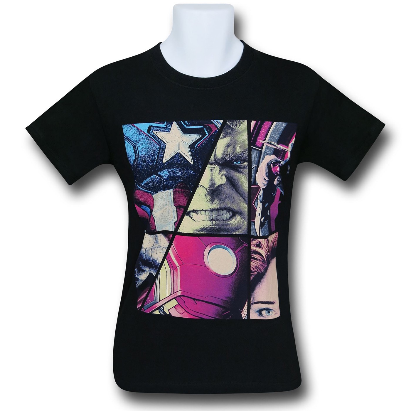Avengers Age of Ultron Picture Collage T-Shirt, Black