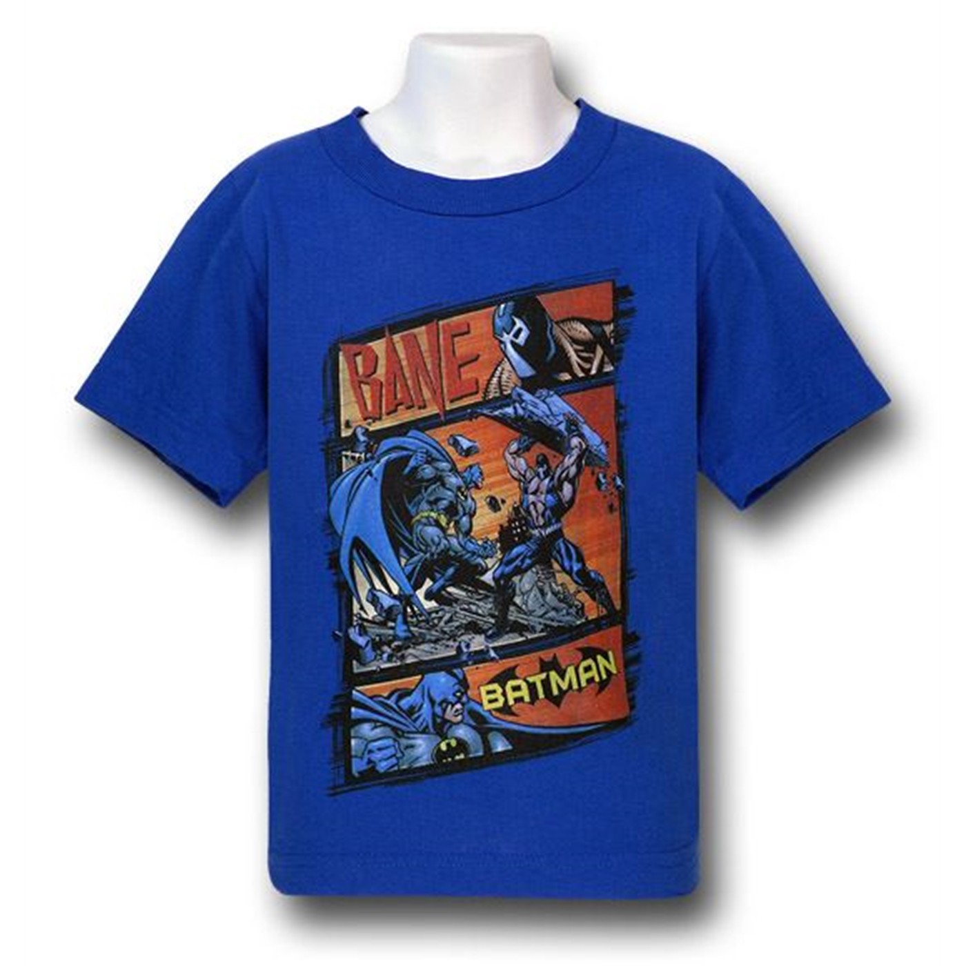 Batman Vs Bane Epic Battle Kids T-Shirt, Blue
