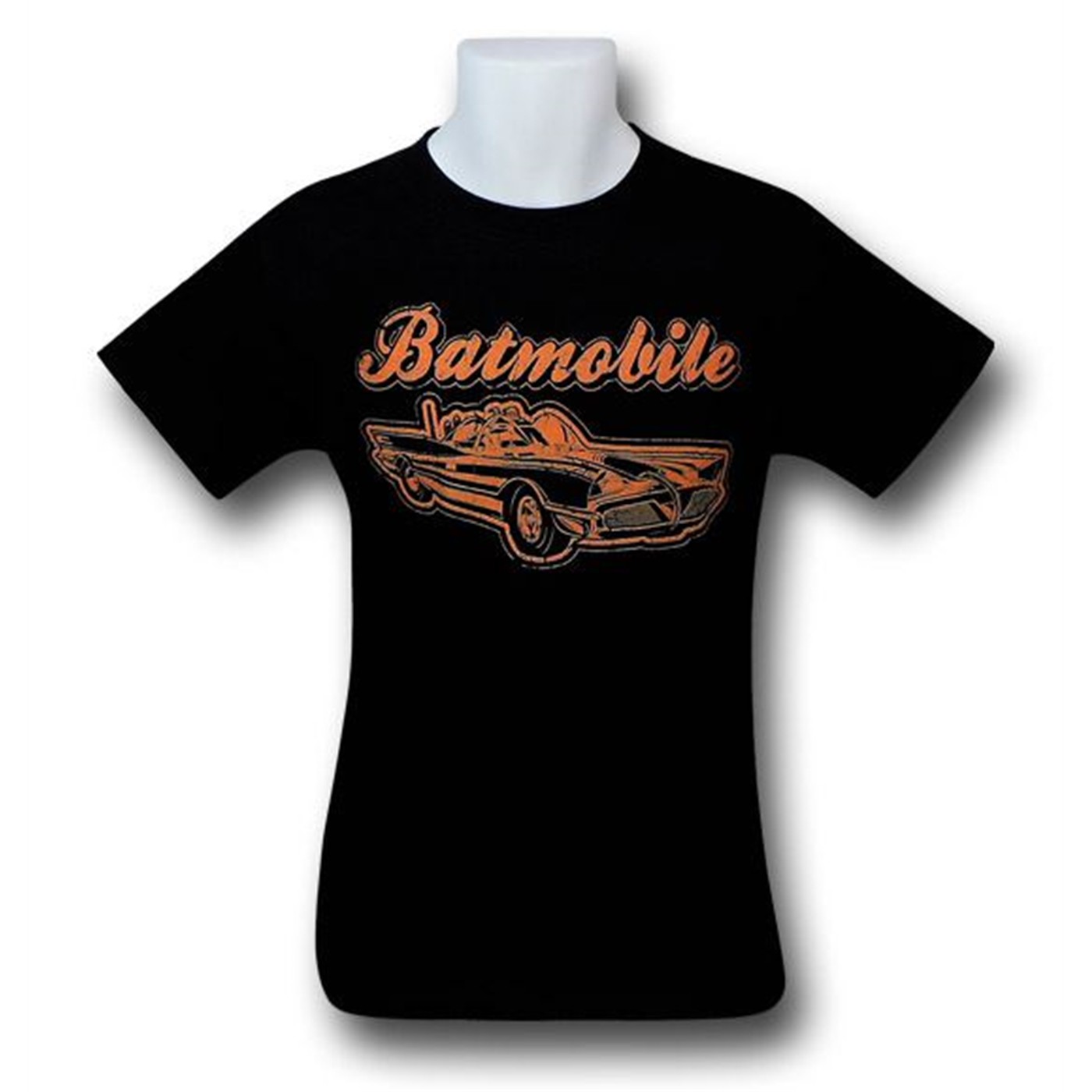 Batman 60s Batmobile and Logo T-Shirt, Black