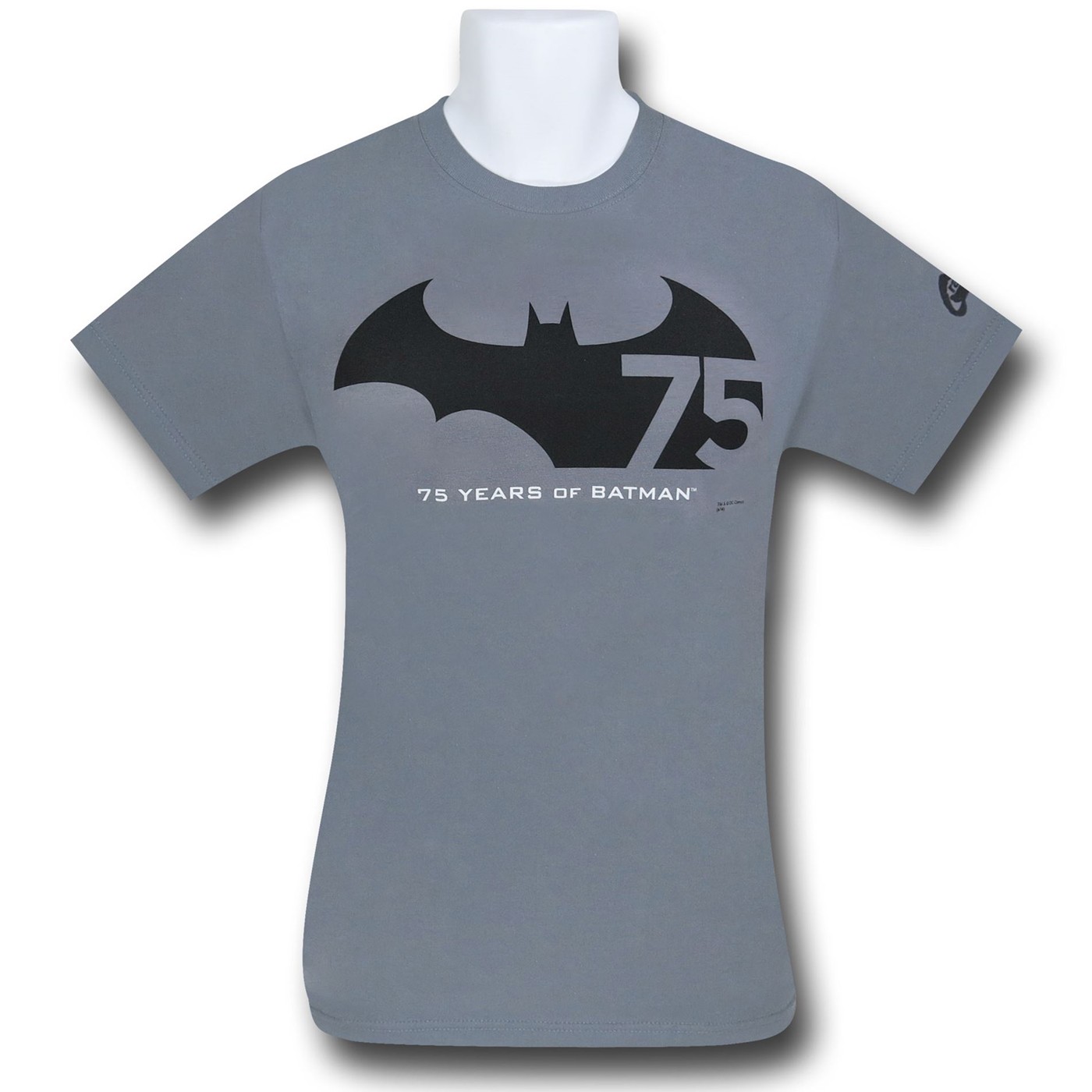 Batman 75th Anniversary Symbol T-Shirt, Grey