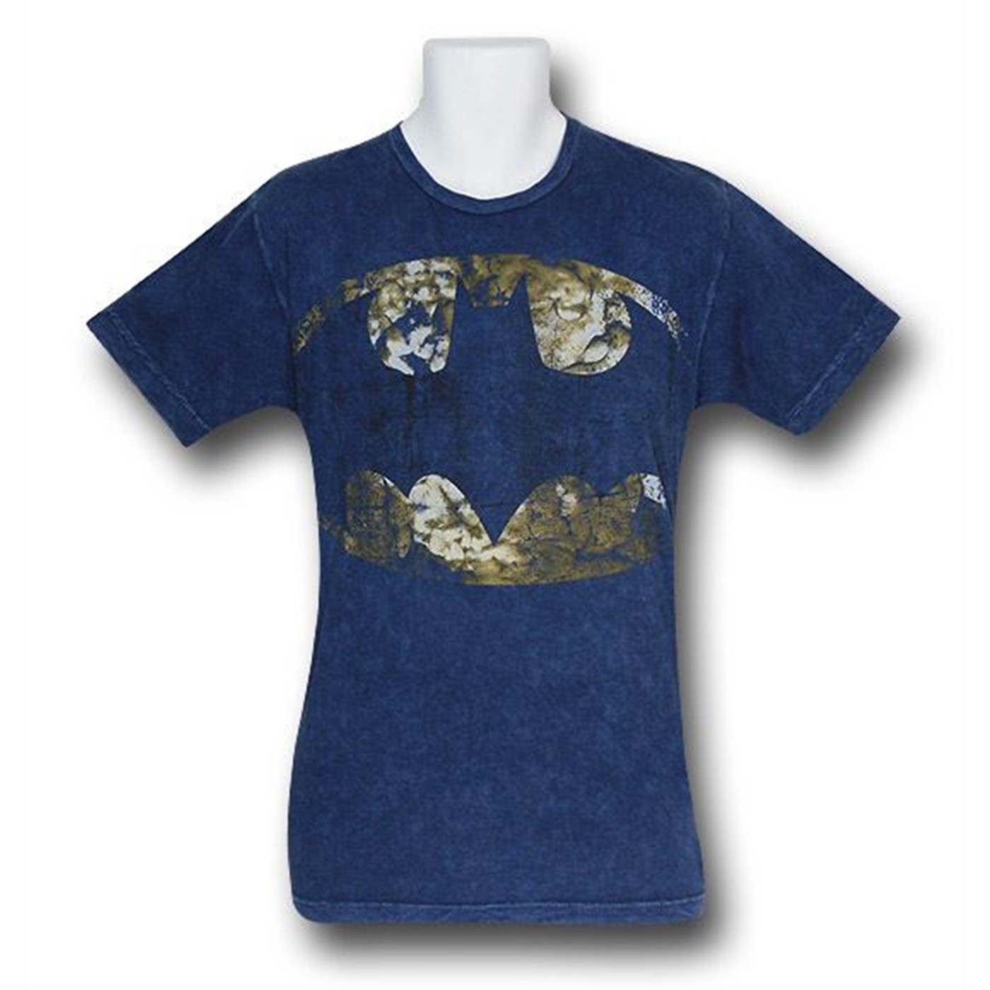 Batman Acid Wash Symbol T-Shirt, Blue