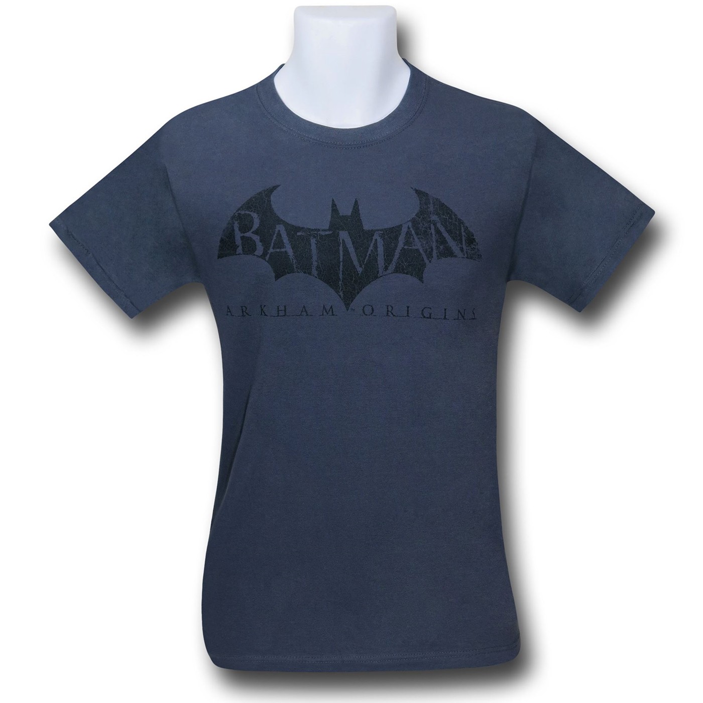 Batman Arkham Origins Cracked Logo T-Shirt, Grey