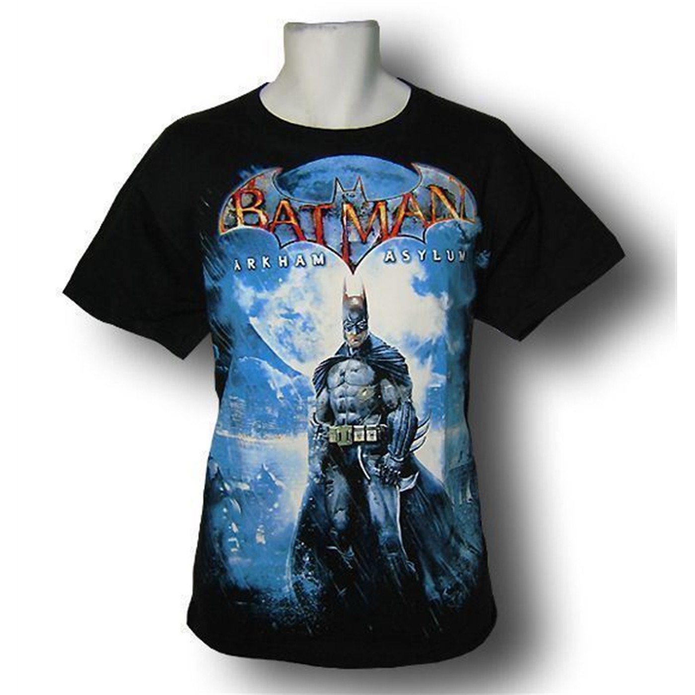 Batman Arkham Asylum Cityscape T-Shirt, Black