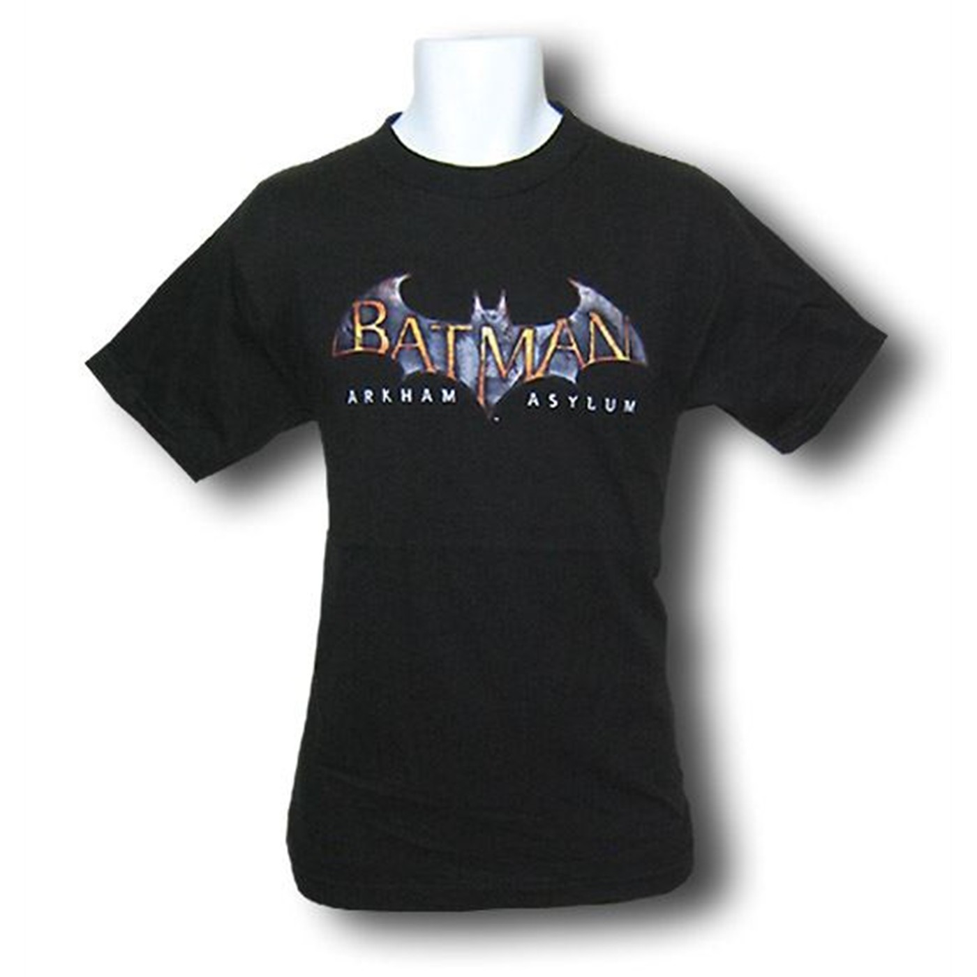 Batman Arkham Asylum Logo T-Shirt, Black