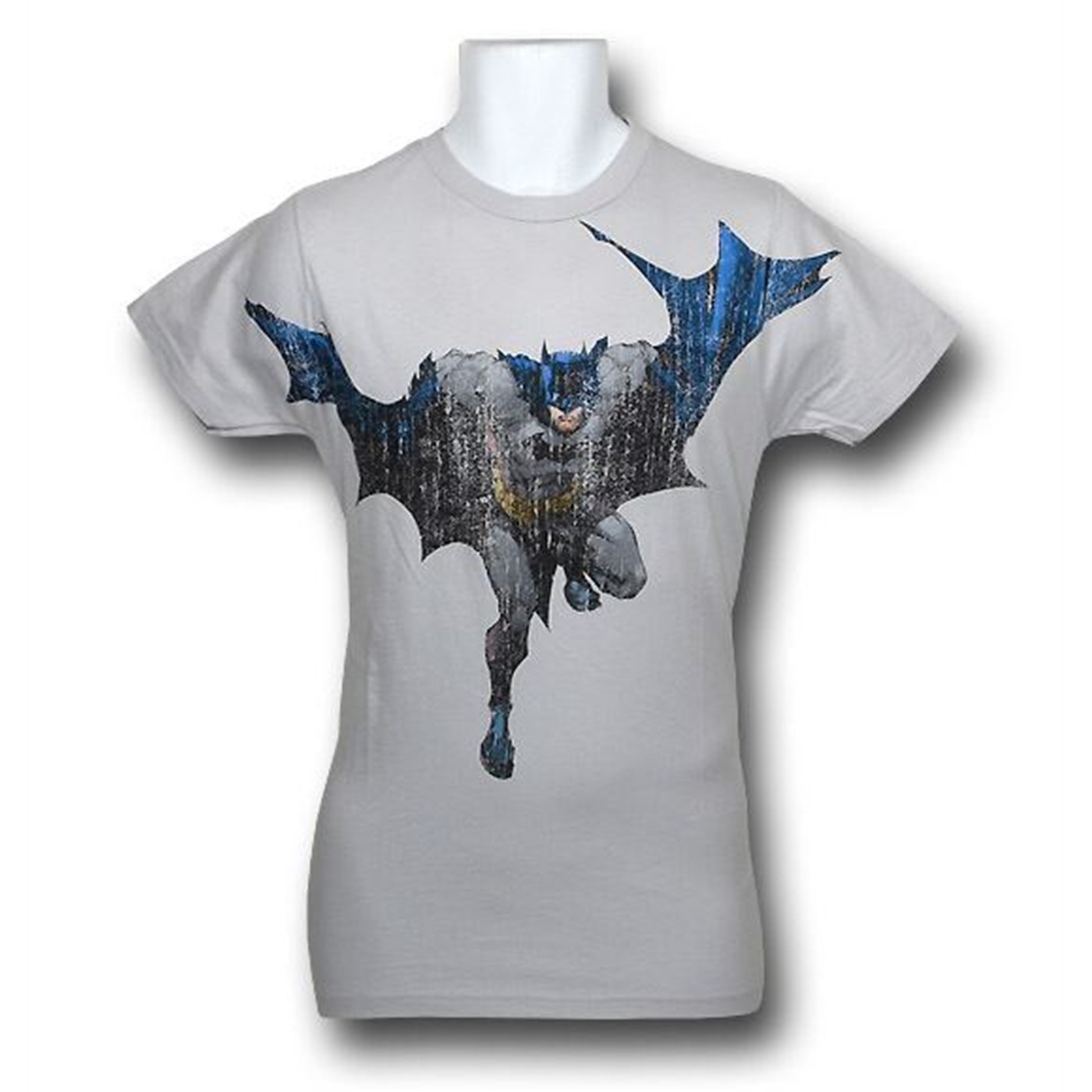Batman Artistry Distressed T-Shirt, Grey