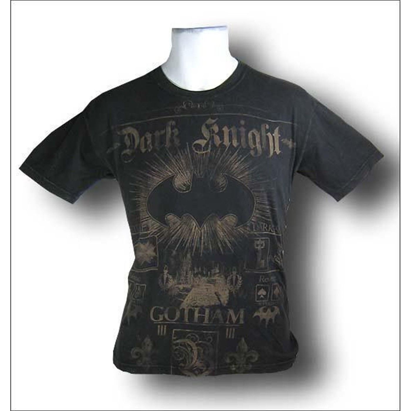 Batman Dark Knight Shining Bat T-Shirt, Black