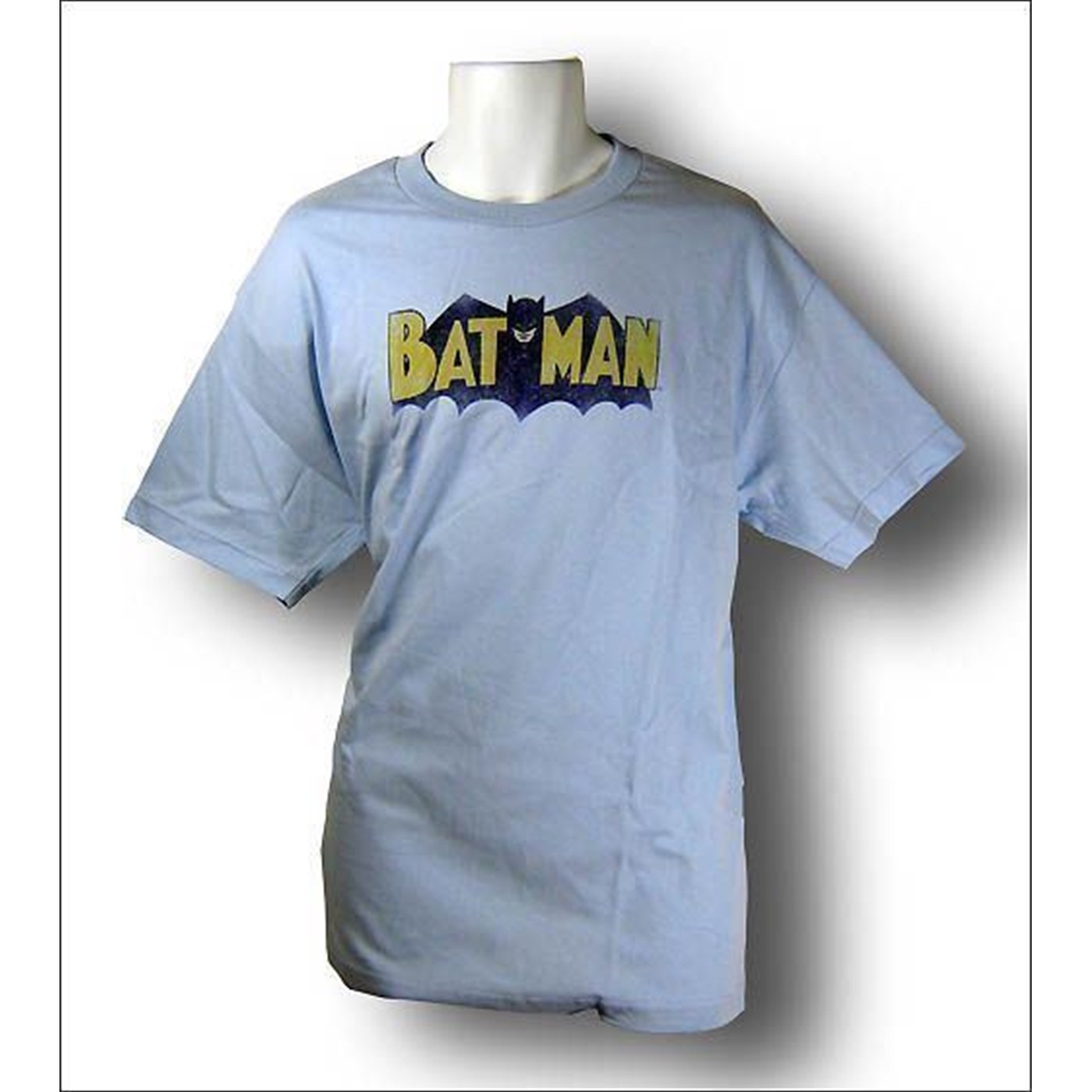 Batman Blue Distressed Logo T-Shirt, Blue