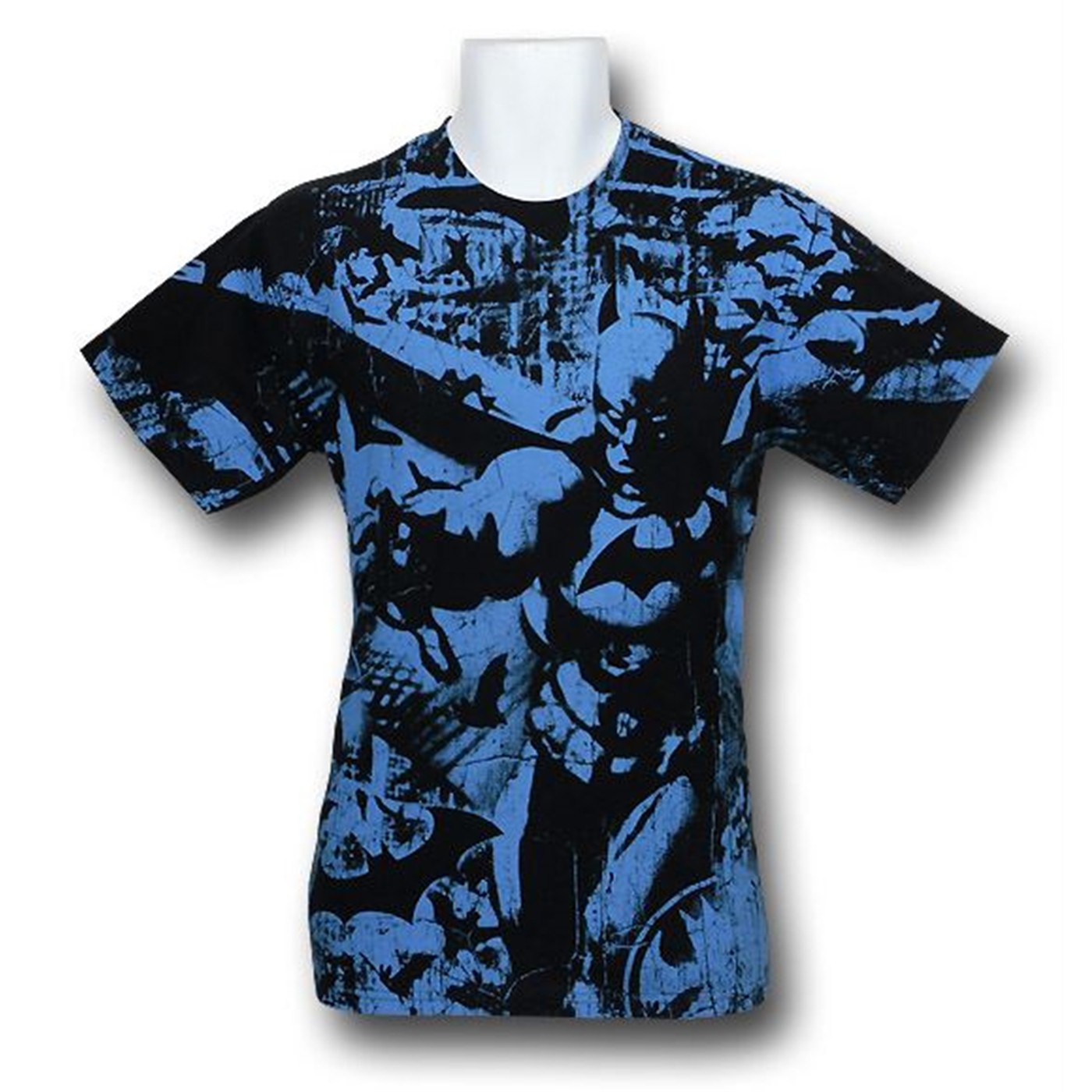 Batman Blue Righteous Indignation T-Shirt, Black