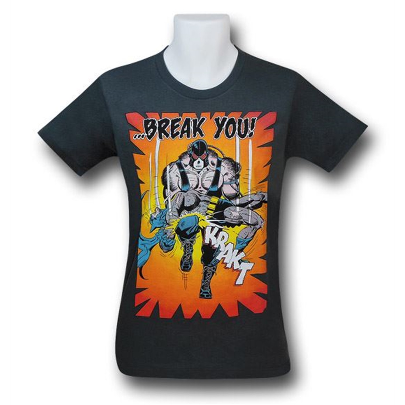 Batman Bane Knightfall Break Grey T-Shirt, Grey