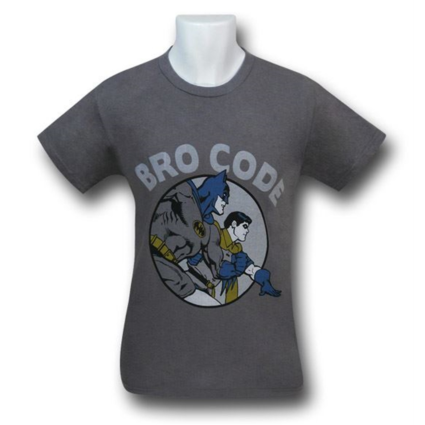 Batman and Robin Bro Code T-Shirt, Grey