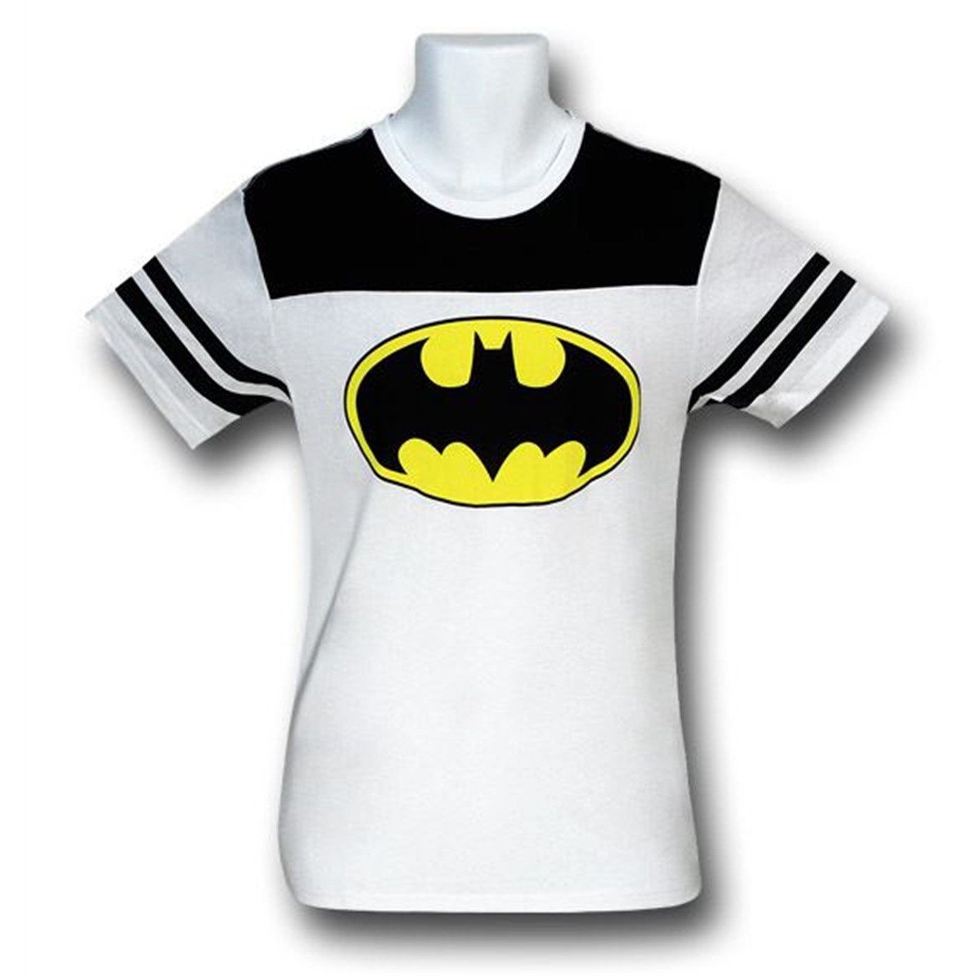 Batman Black and White Athletic T-Shirt, White