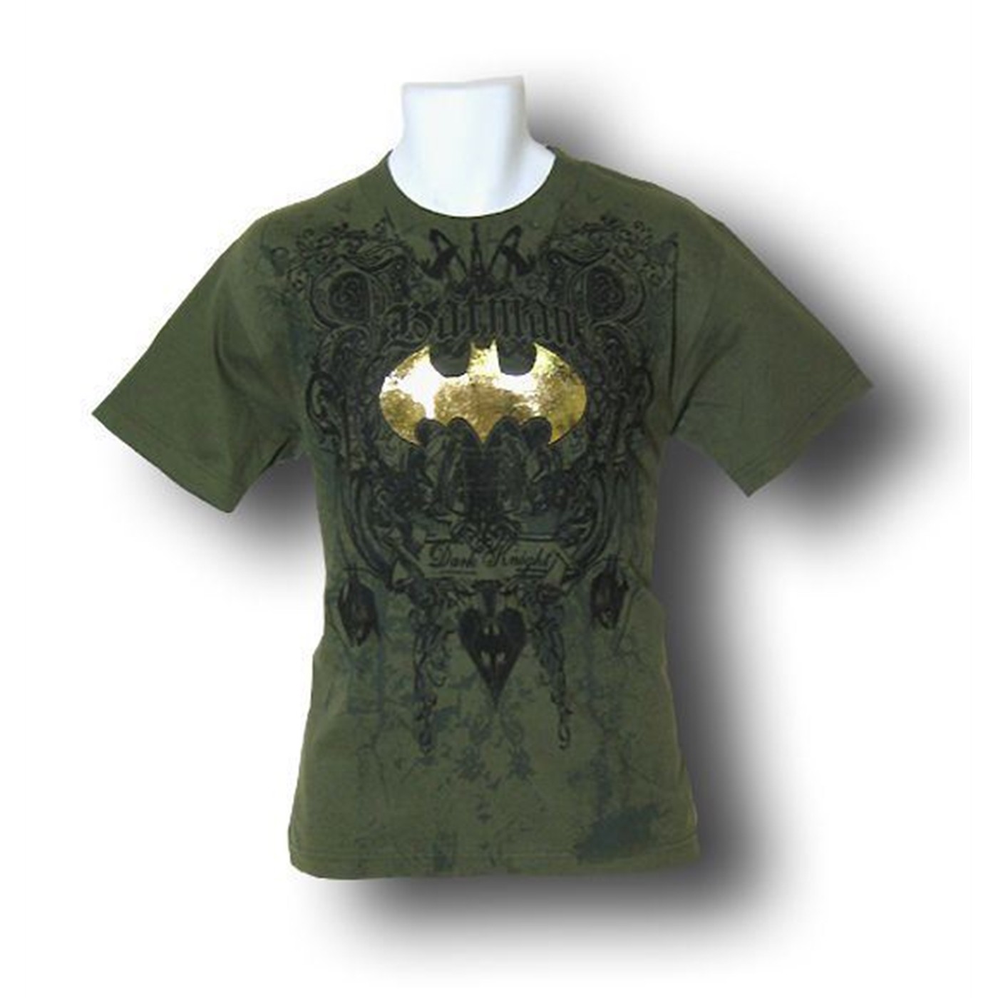 Batman Green Crest and Foil Symbol T-Shirt, Green