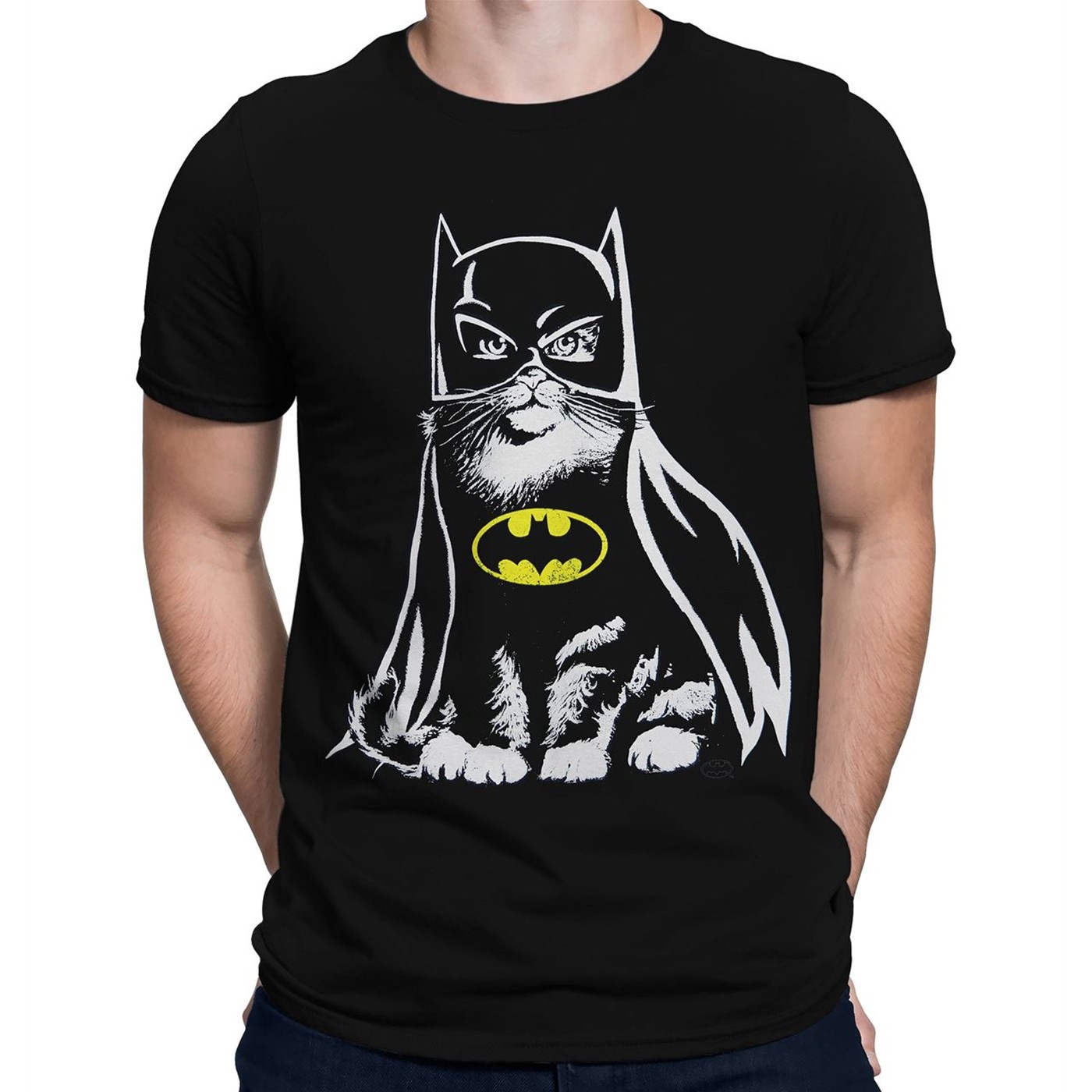 Batman Bat Cat T-Shirt, Black