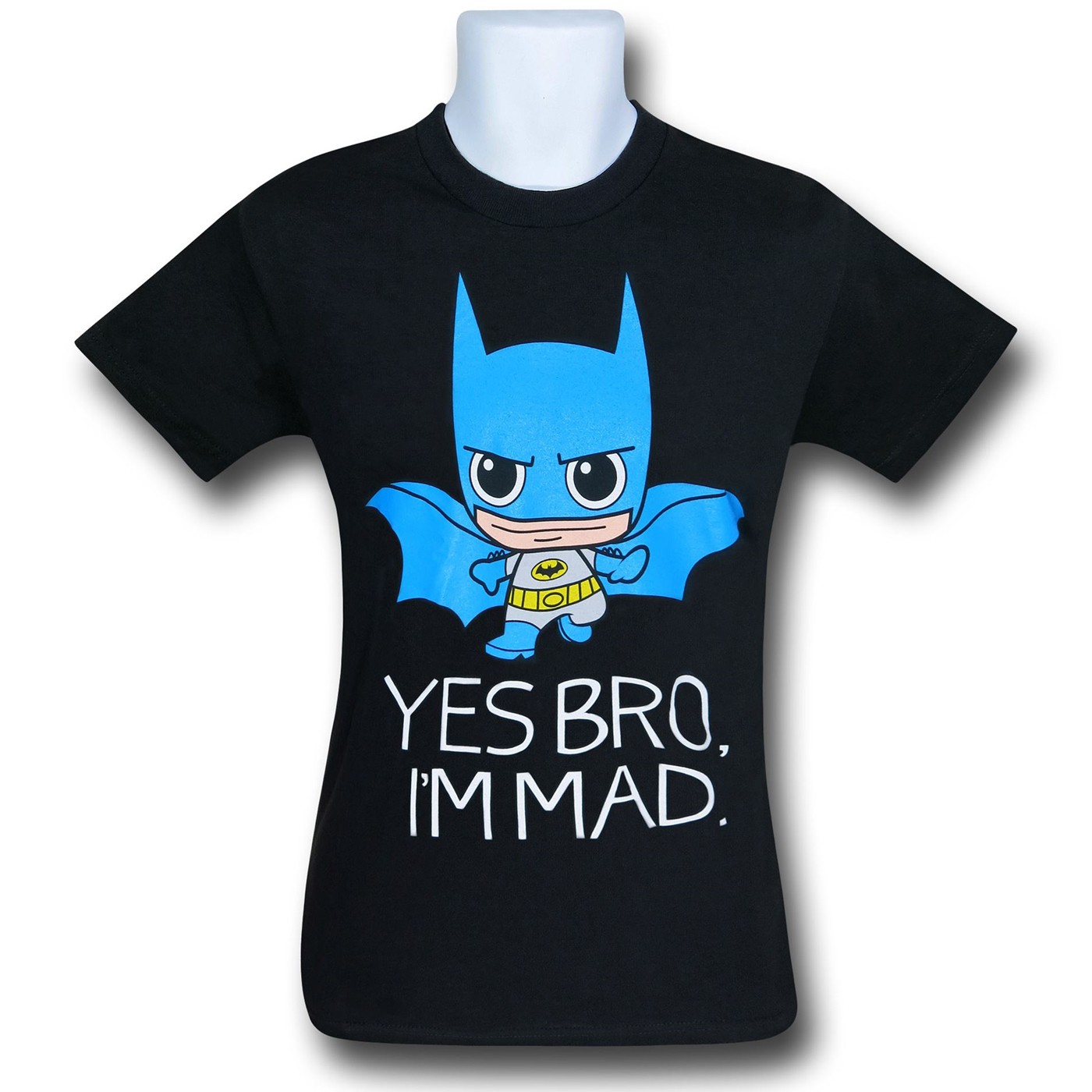 Batman Chibi Yes Bro Black T-Shirt, Black