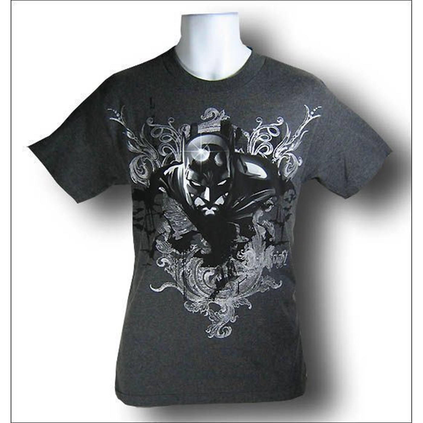 Batman Silver Stream Charcoal T-Shirt, Grey