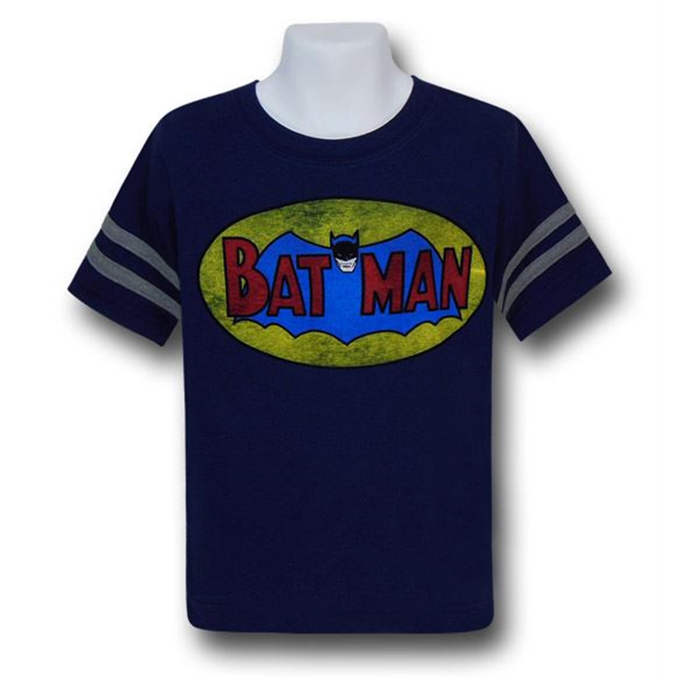 Batman Classic Logo Kids Athletic T-Shirt, Blue