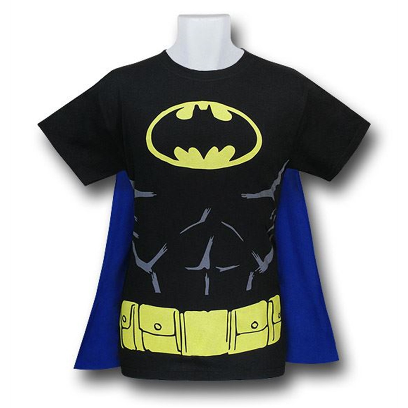 Batman Costume Caped T-Shirt, Black