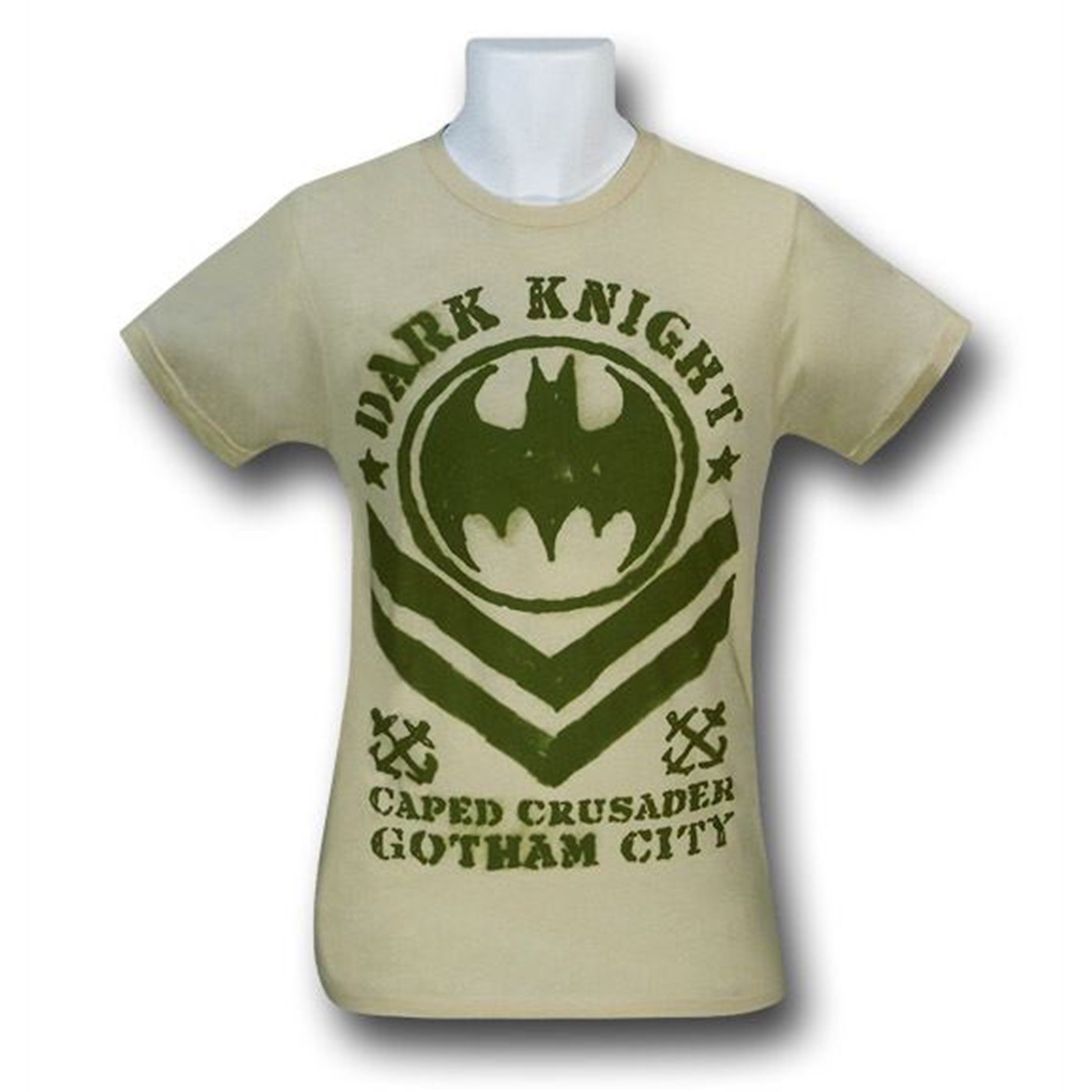 Batman Caped Crusader Chevron T-Shirt, White