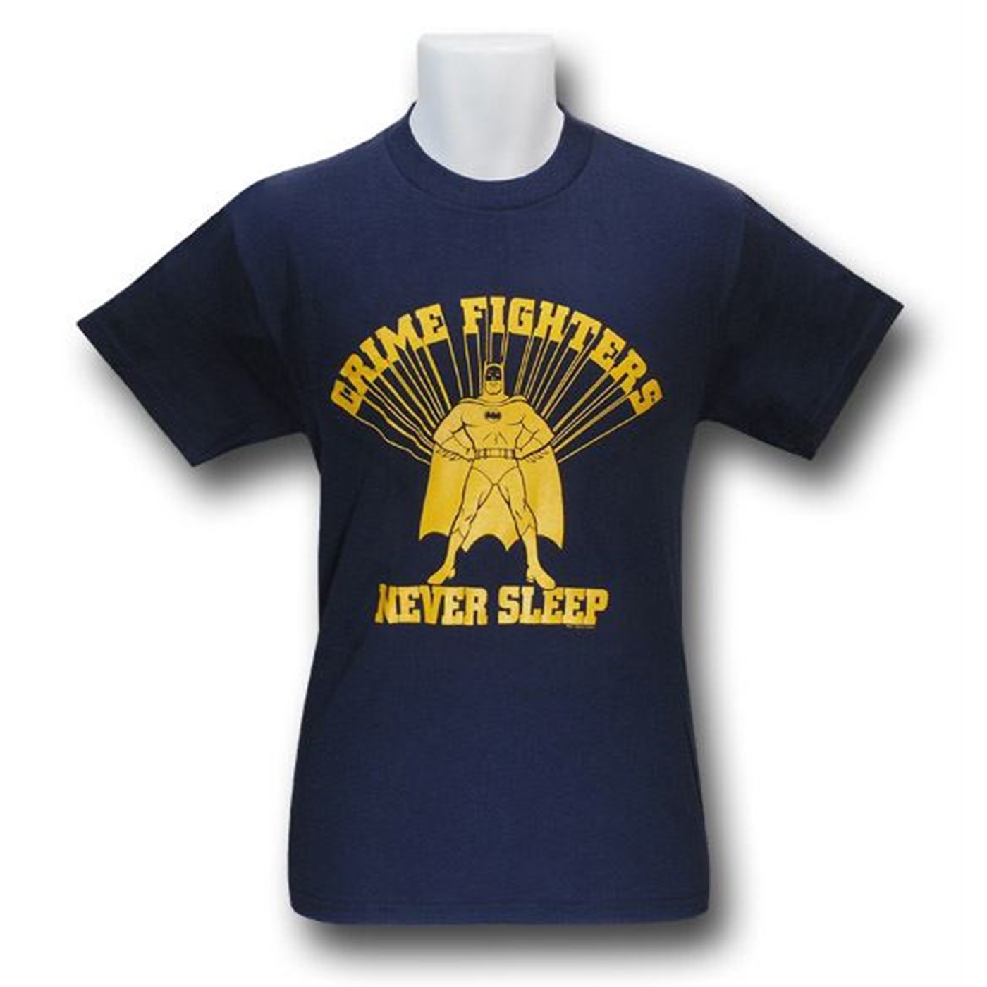 Batman Crimefighters Never Sleep T-Shirt, Blue