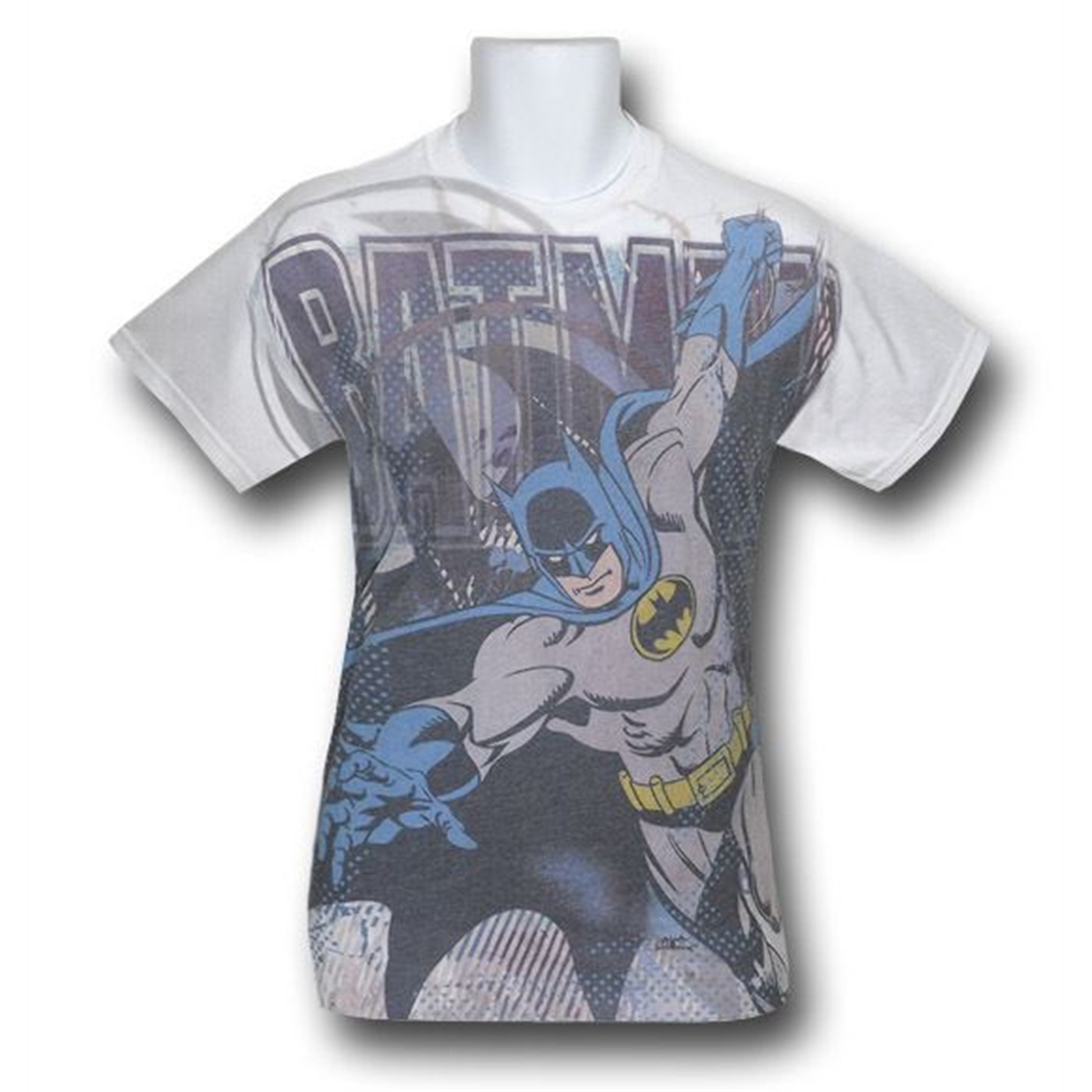 Batman Crime Fighter Sublimated T-Shirt, White