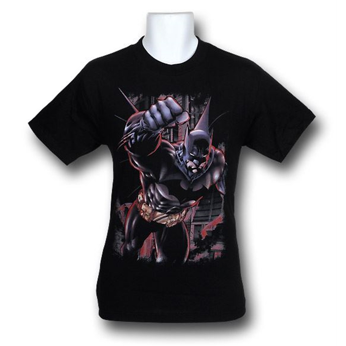 Batman Crimson Knight Punch T-Shirt, Black
