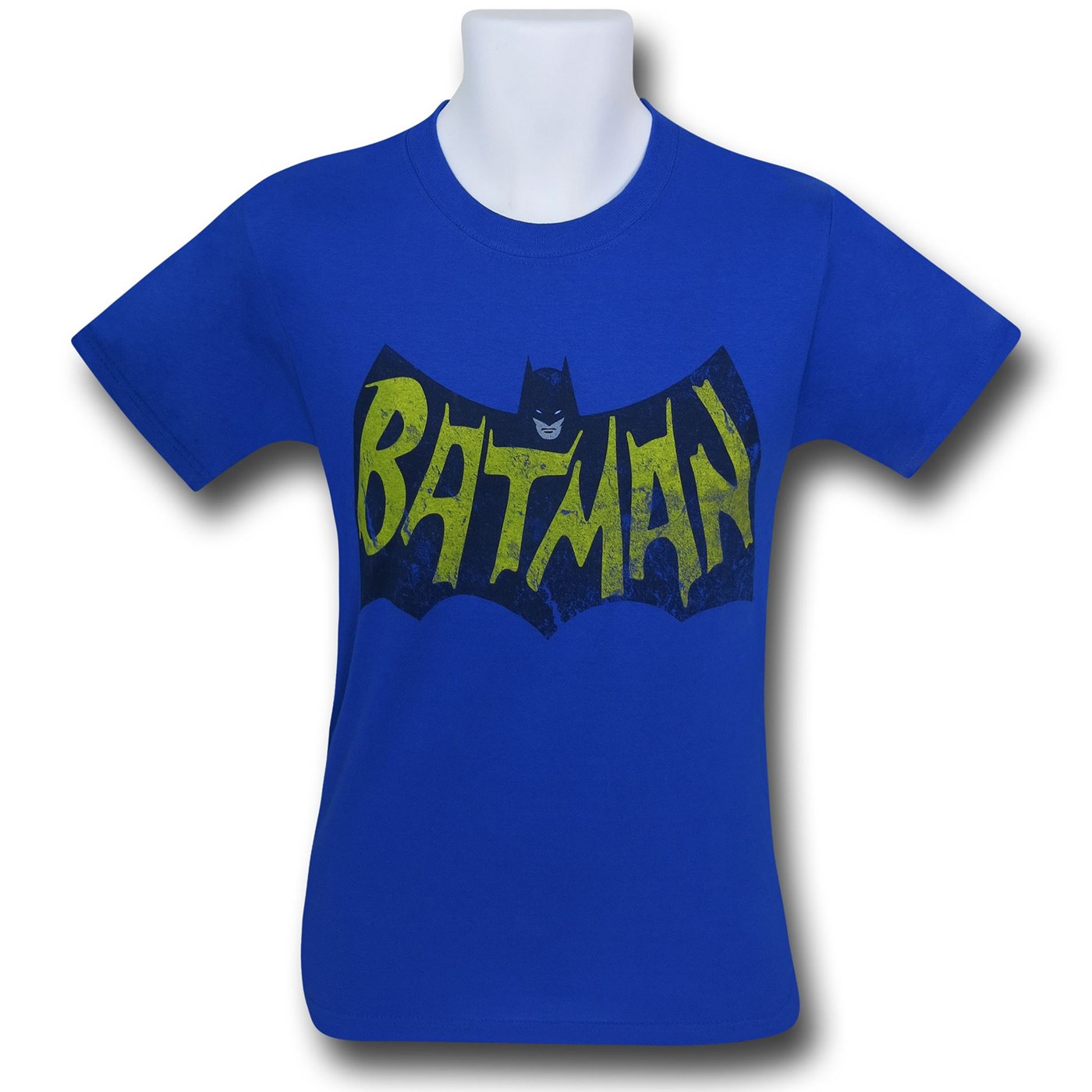 Batman Vintage Distressed Logo T-Shirt, Blue