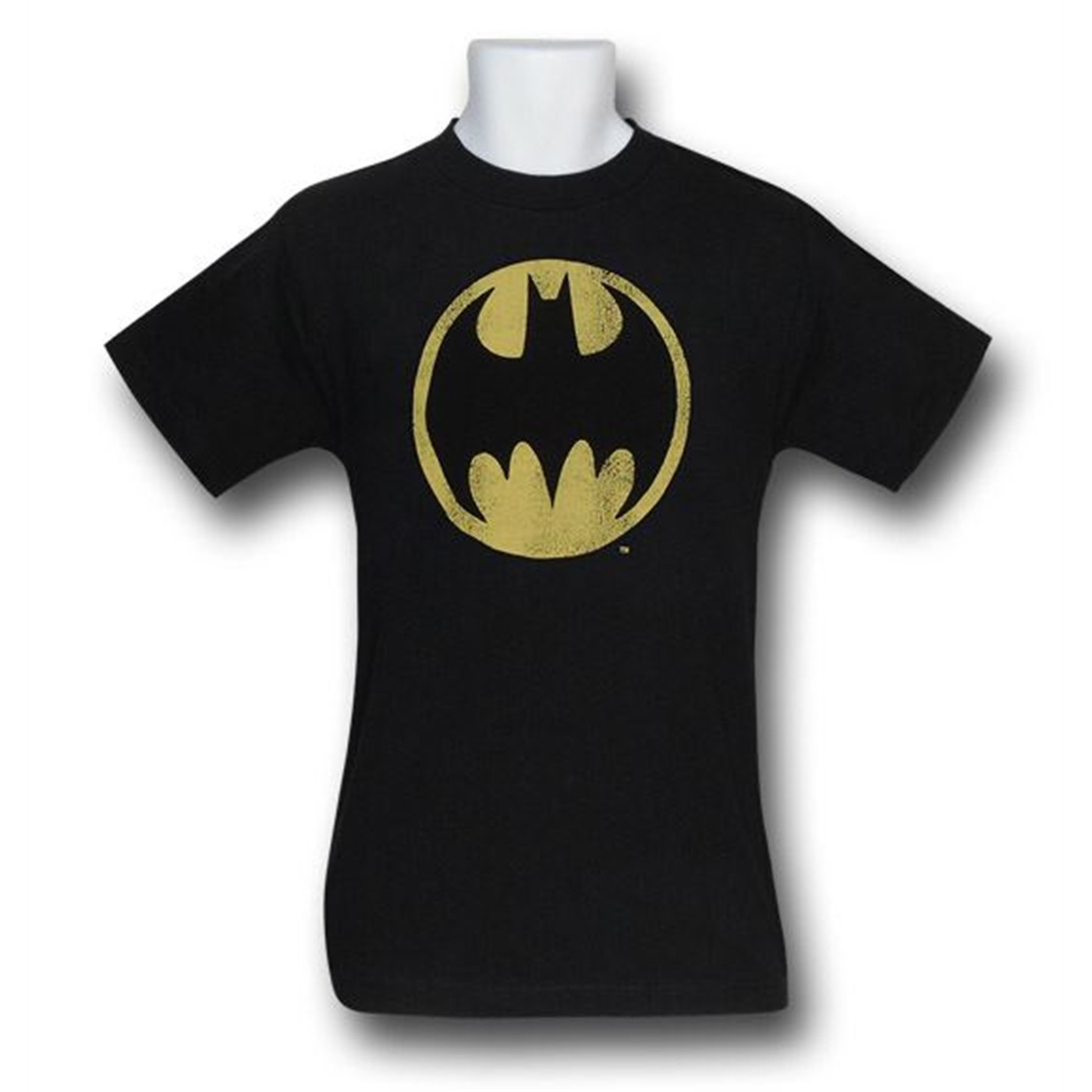 Batman Distressed Bat Signal T-Shirt, Black