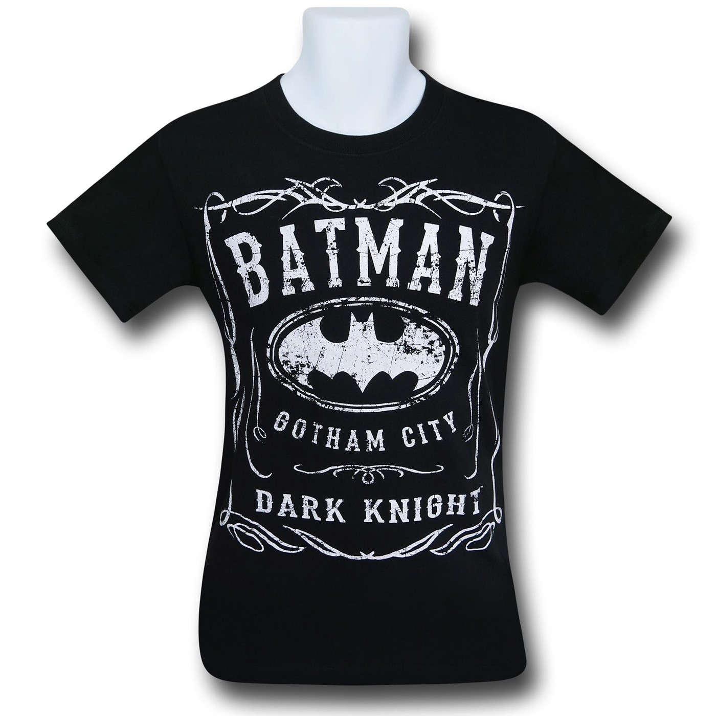Batman Dark Knight Gotham Logo T-Shirt, Black