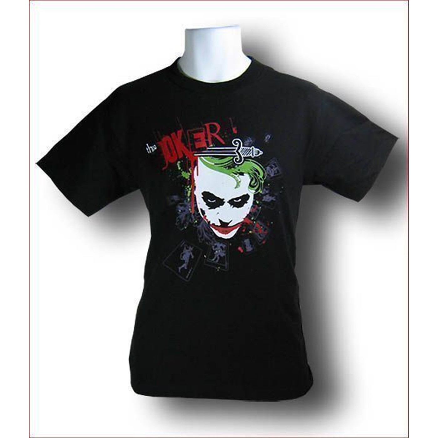 Batman Dark Knight Movie - Joker Card & Dagger T-Shirt