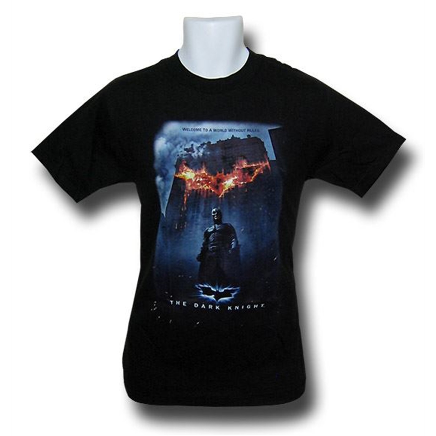 Dark Knight No Rules Poster T-Shirt, Black