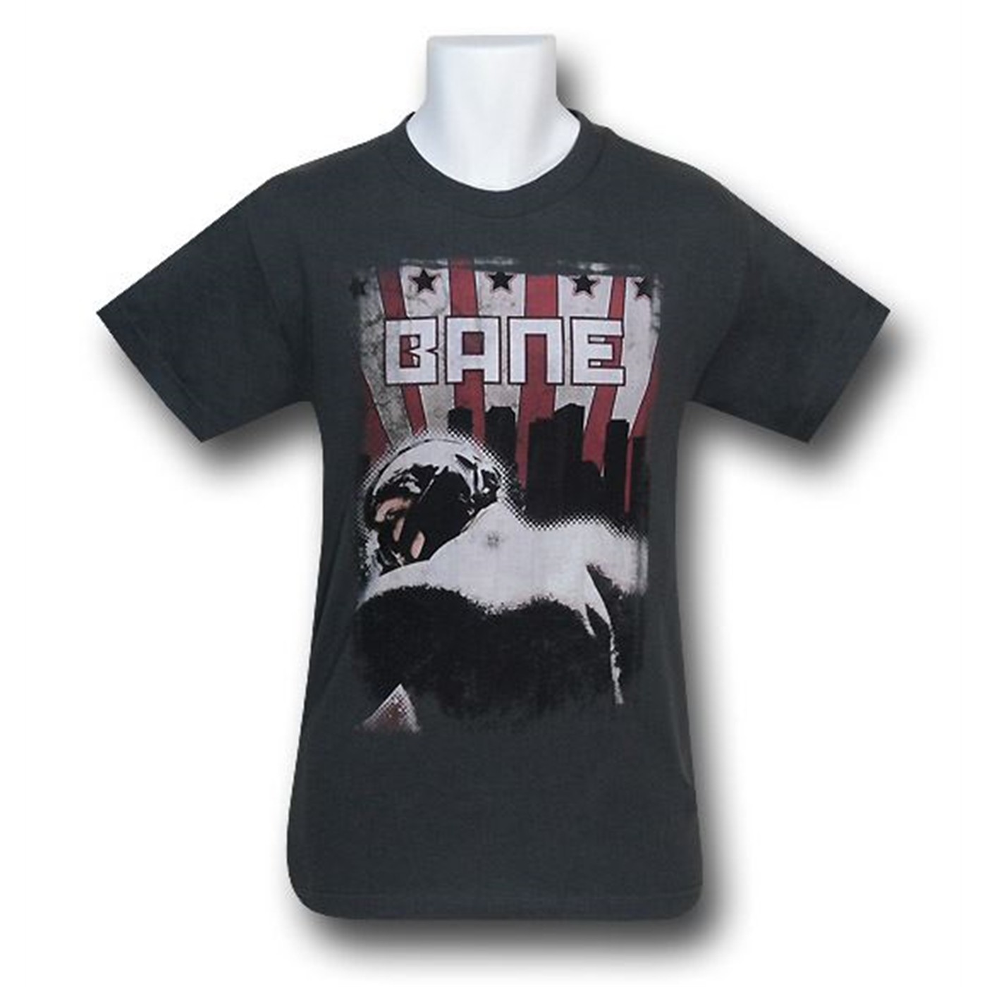 Dark Knight Rises Bane Propaganda Poster T-Shirt, Grey