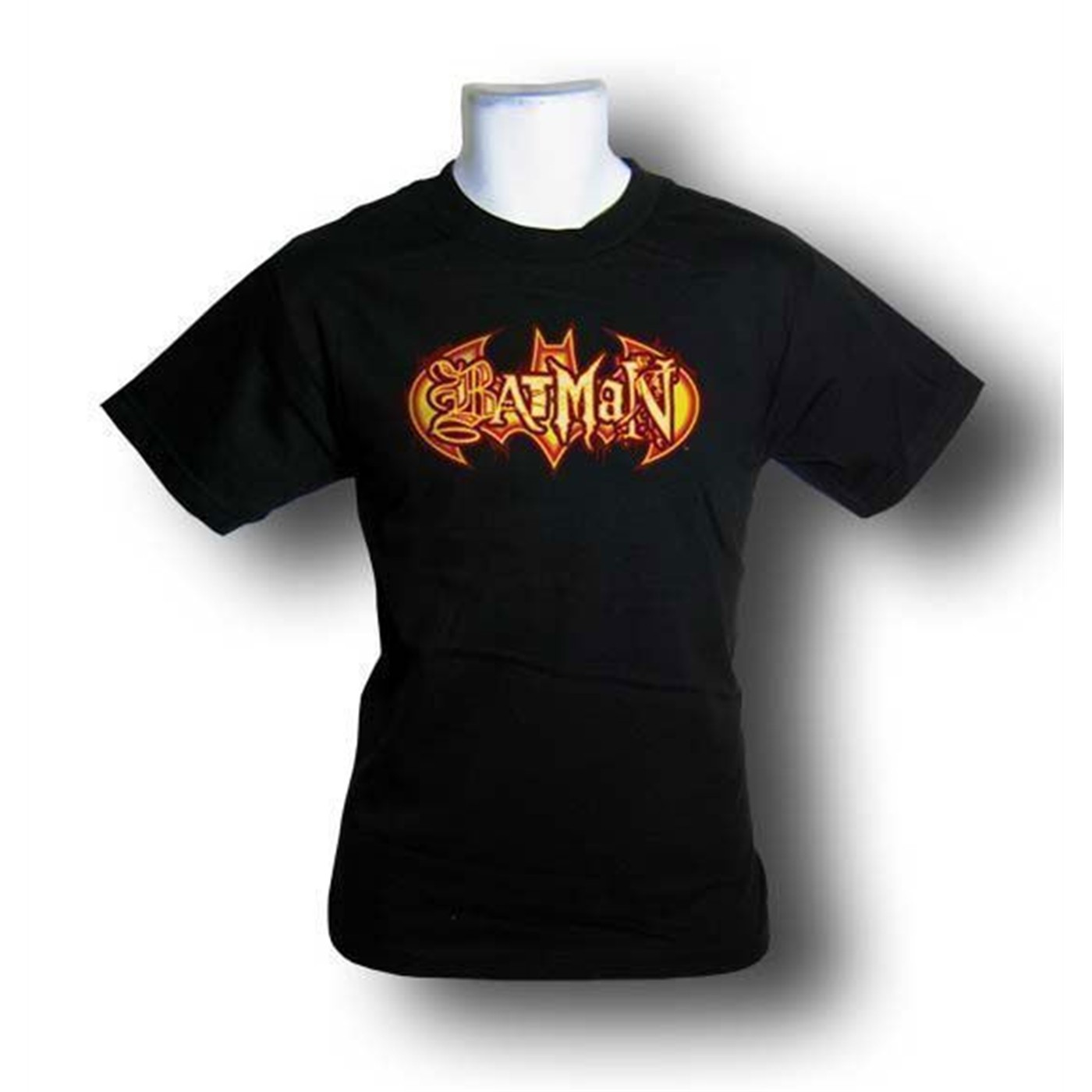Batman Fiery Bat Symbol T-Shirt, Black