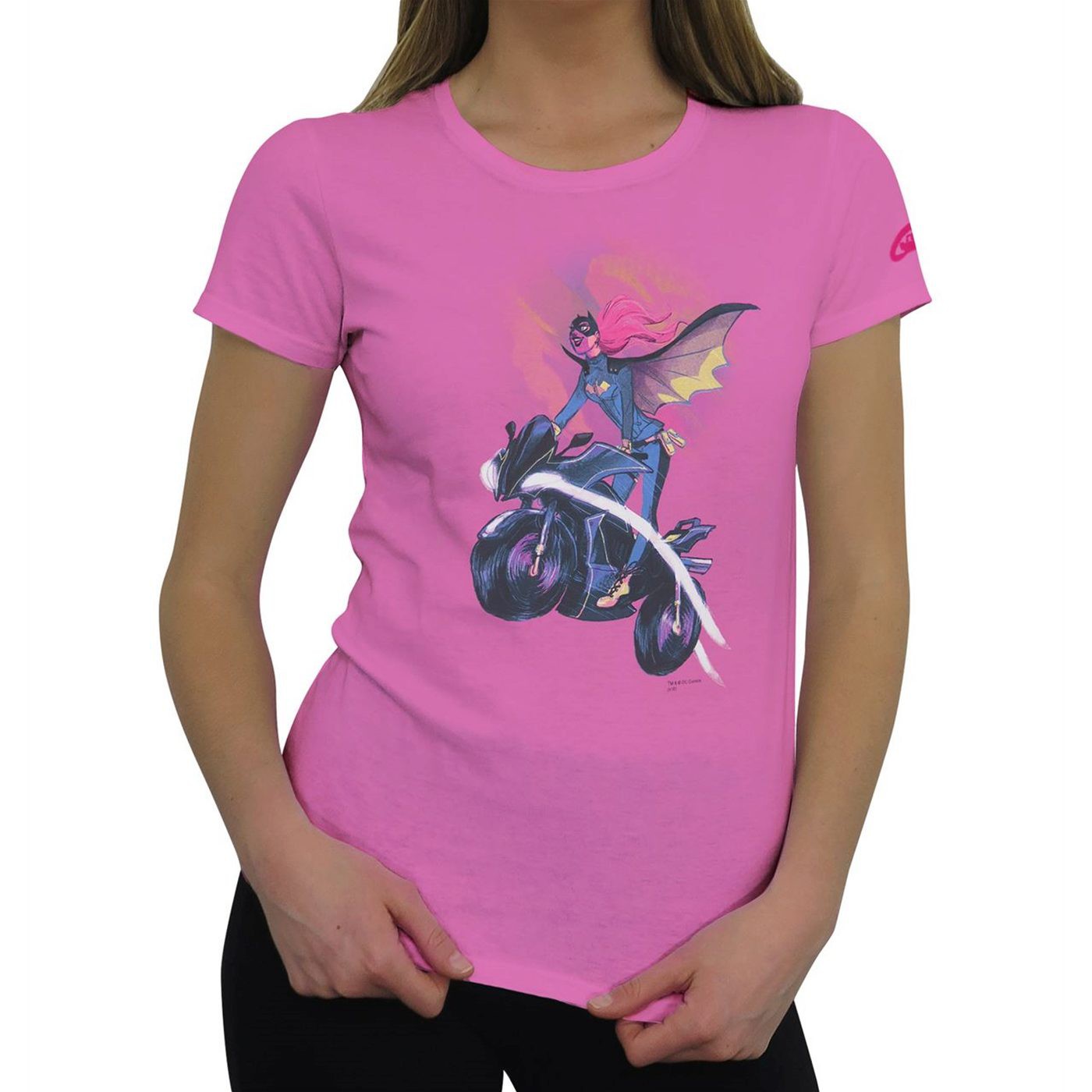 Batgirl Bat-Cycle Soar Women's T-Shirt, Pink