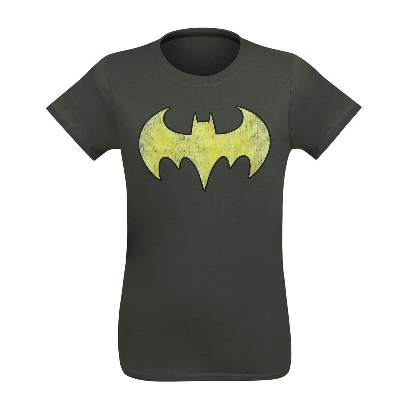 Batgirl Distressed Symbol Grey Women's T-Shirt