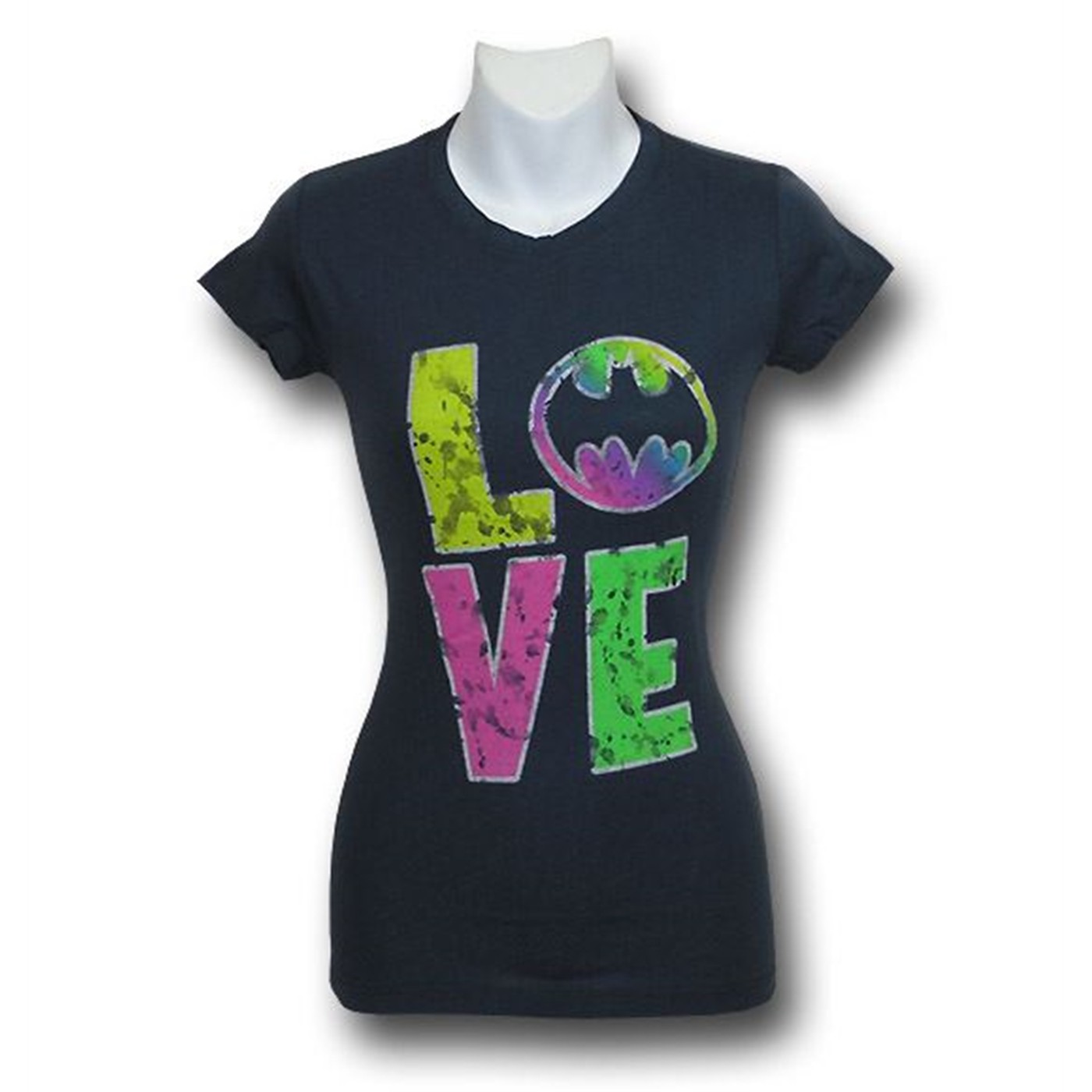 Batgirl Love Batman Juniors T-Shirt, Blue