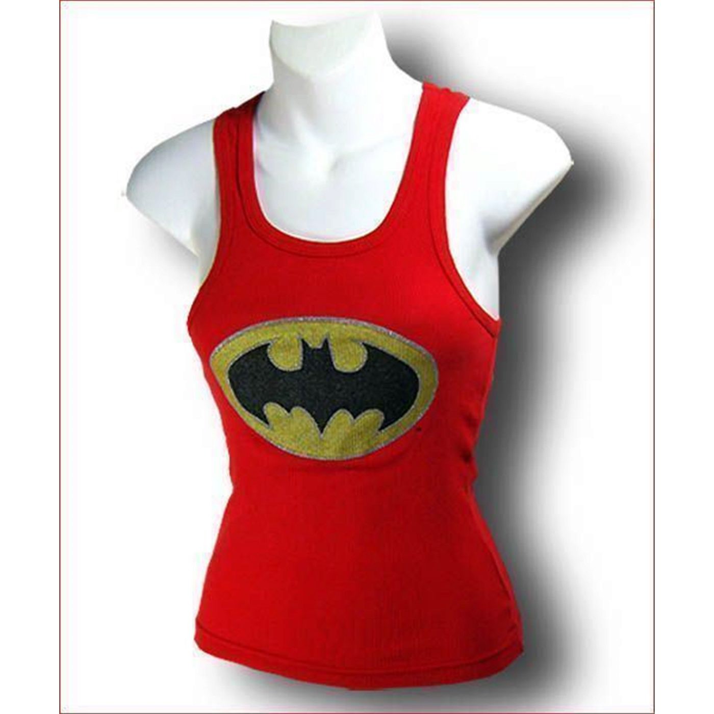 Batgirl Red Ribbed Sexy Tank Top